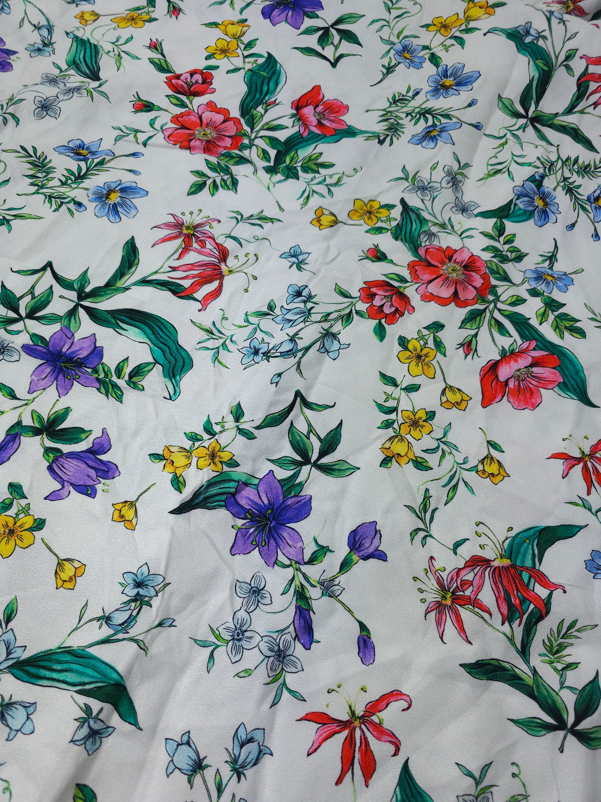 Bloom Floral Bubble Viscose (Various Sizes)