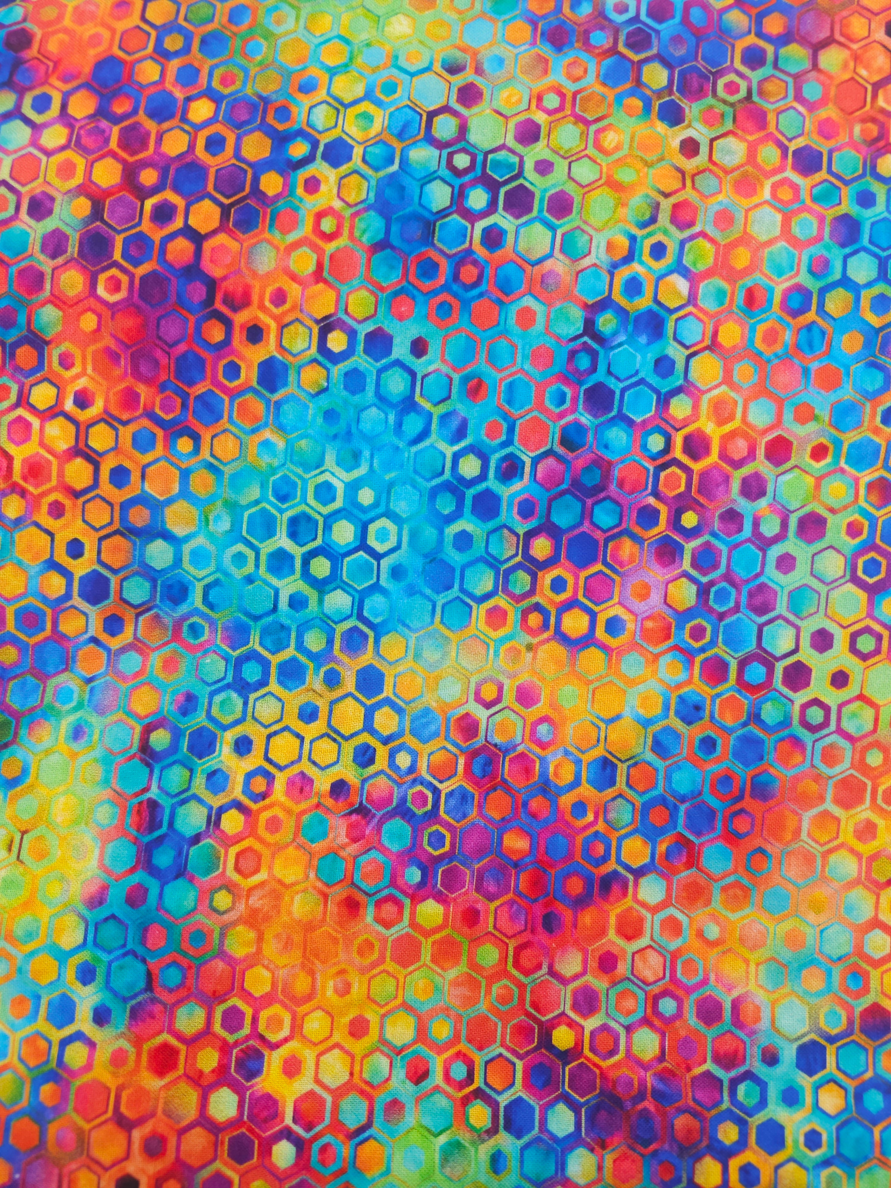 Rainbow Phantasma Cotton- 1m piece