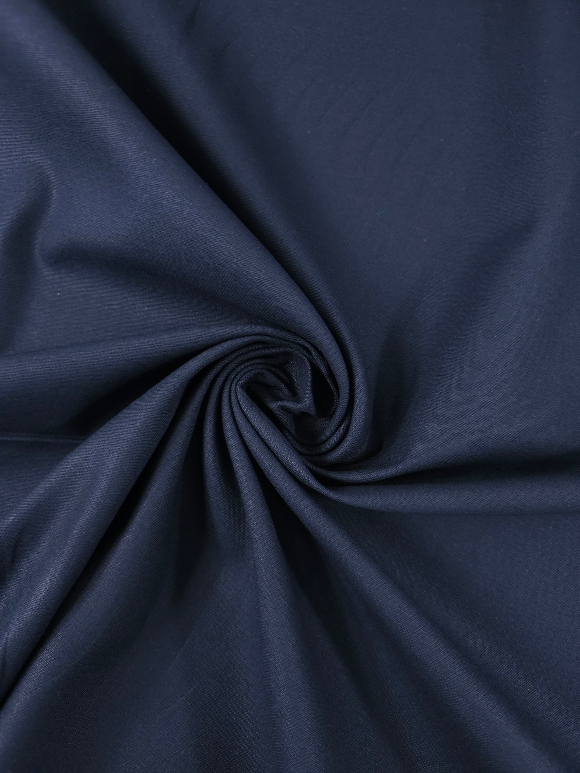 Dark Navy Mediumweight Cotton Twill
