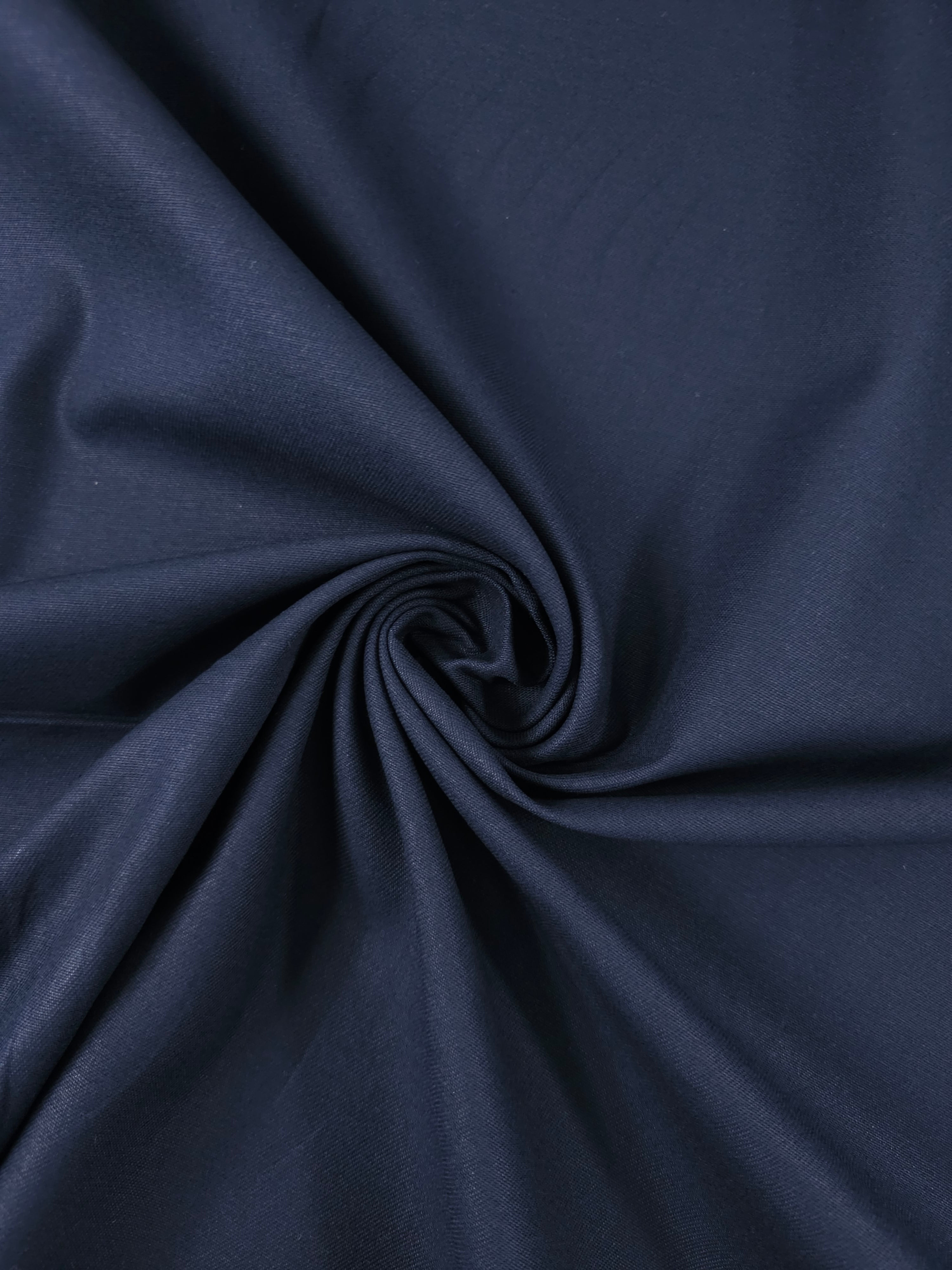 Dark Navy Mediumweight Cotton Twill