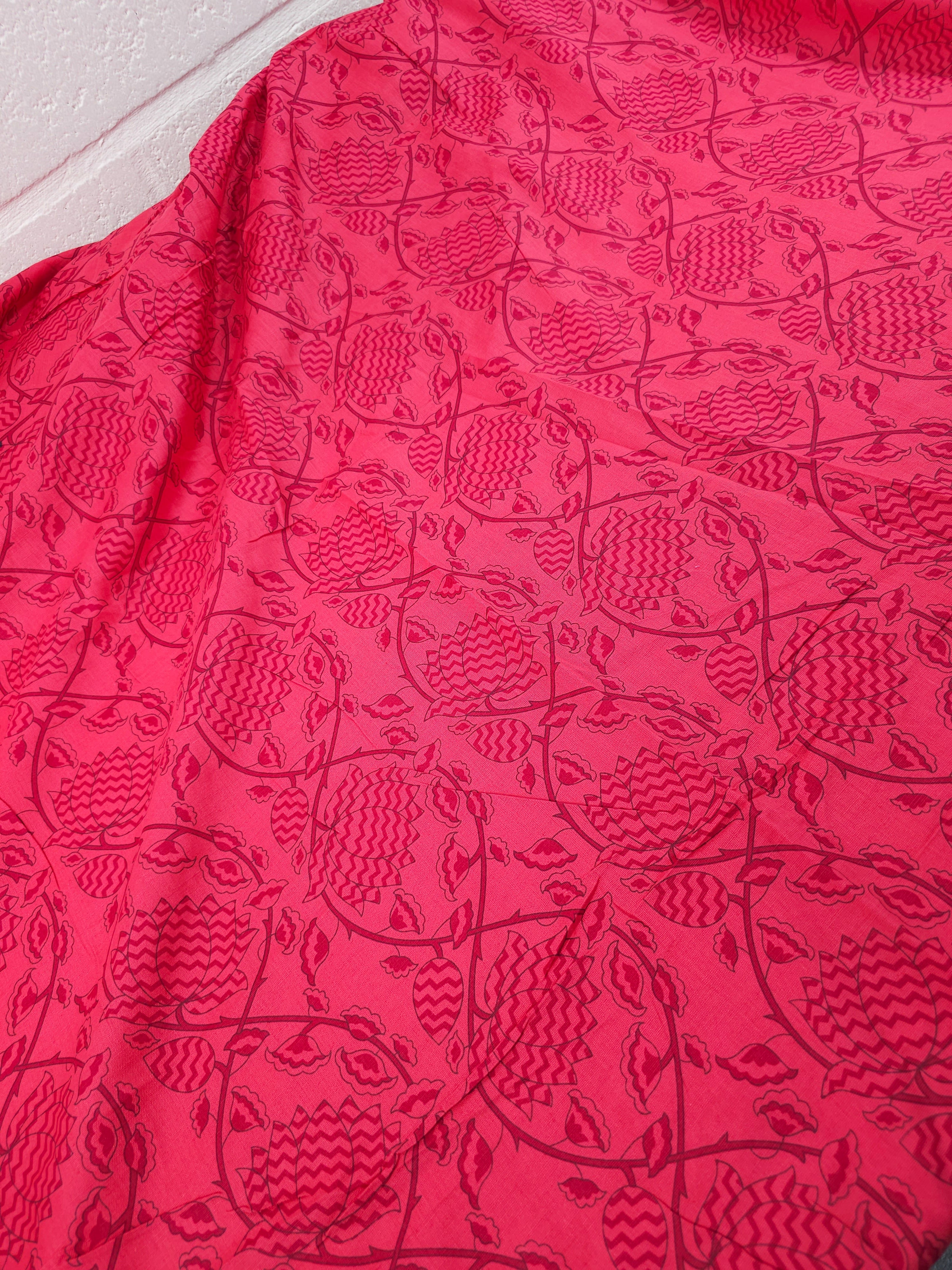 Berry Opulence Floral Twine Cotton Linen