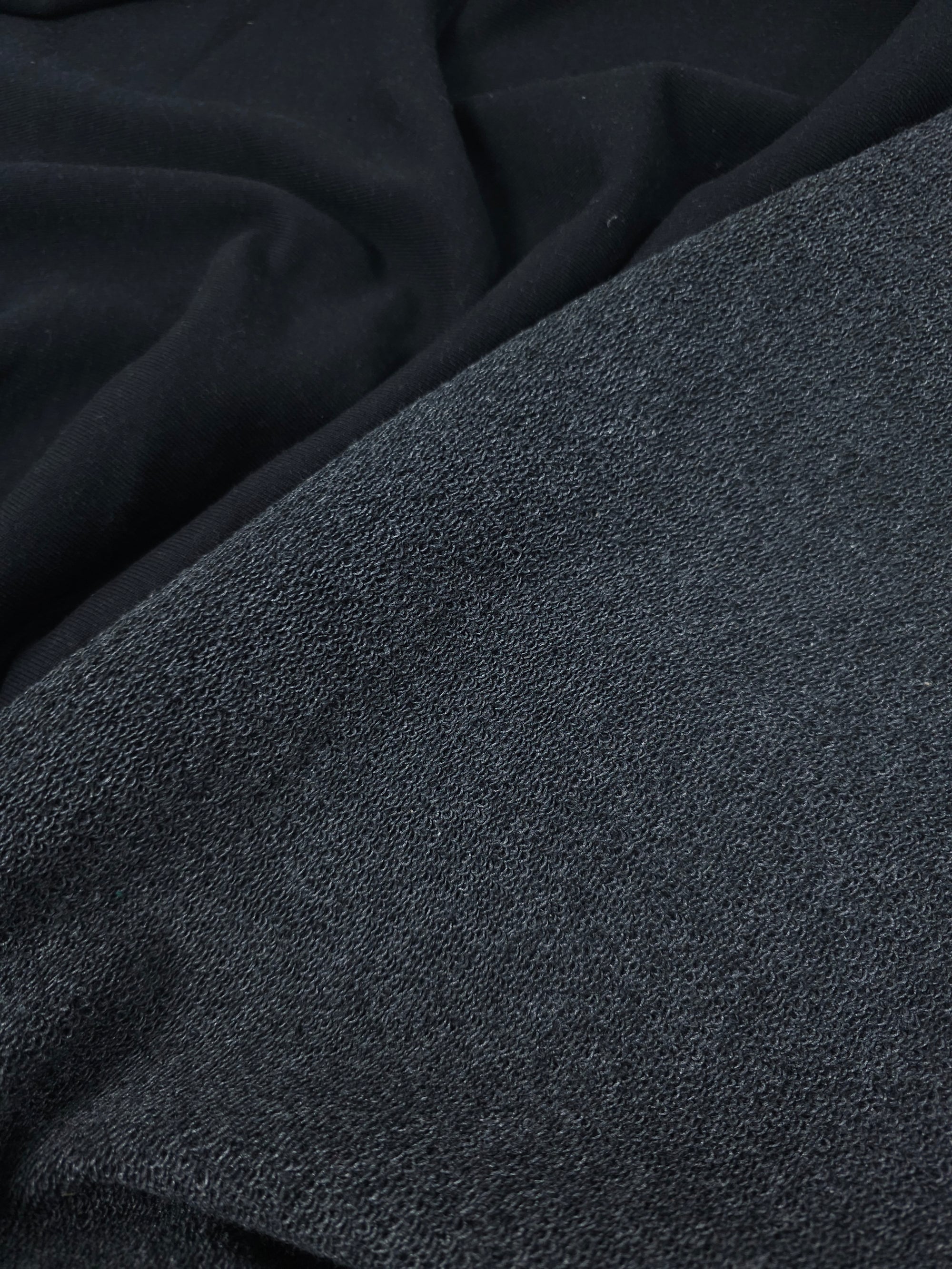 Black/Dark Grey Loopback Terry