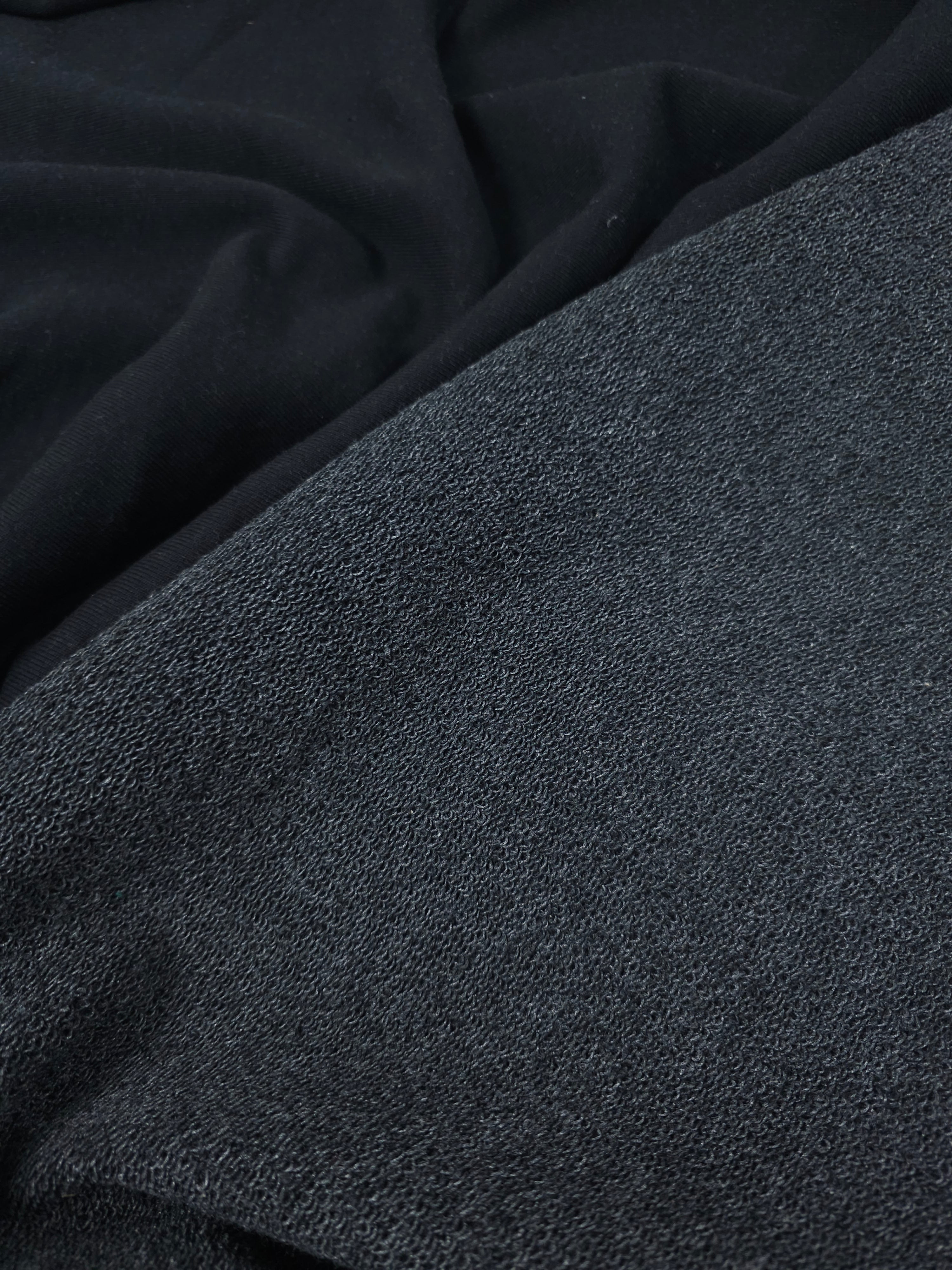 Black/Dark Grey Loopback Terry