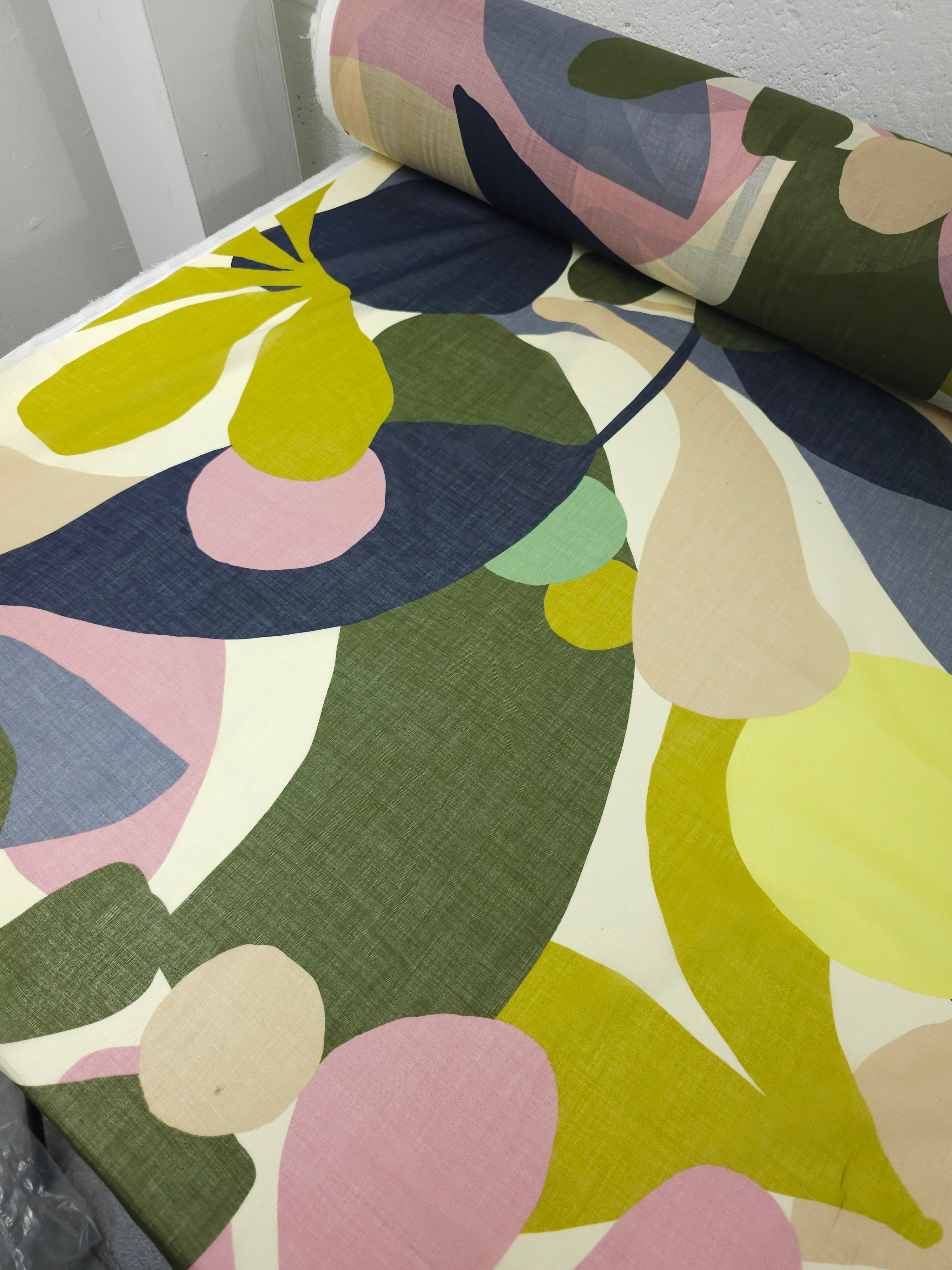 Geometric Palm Cotton Voile