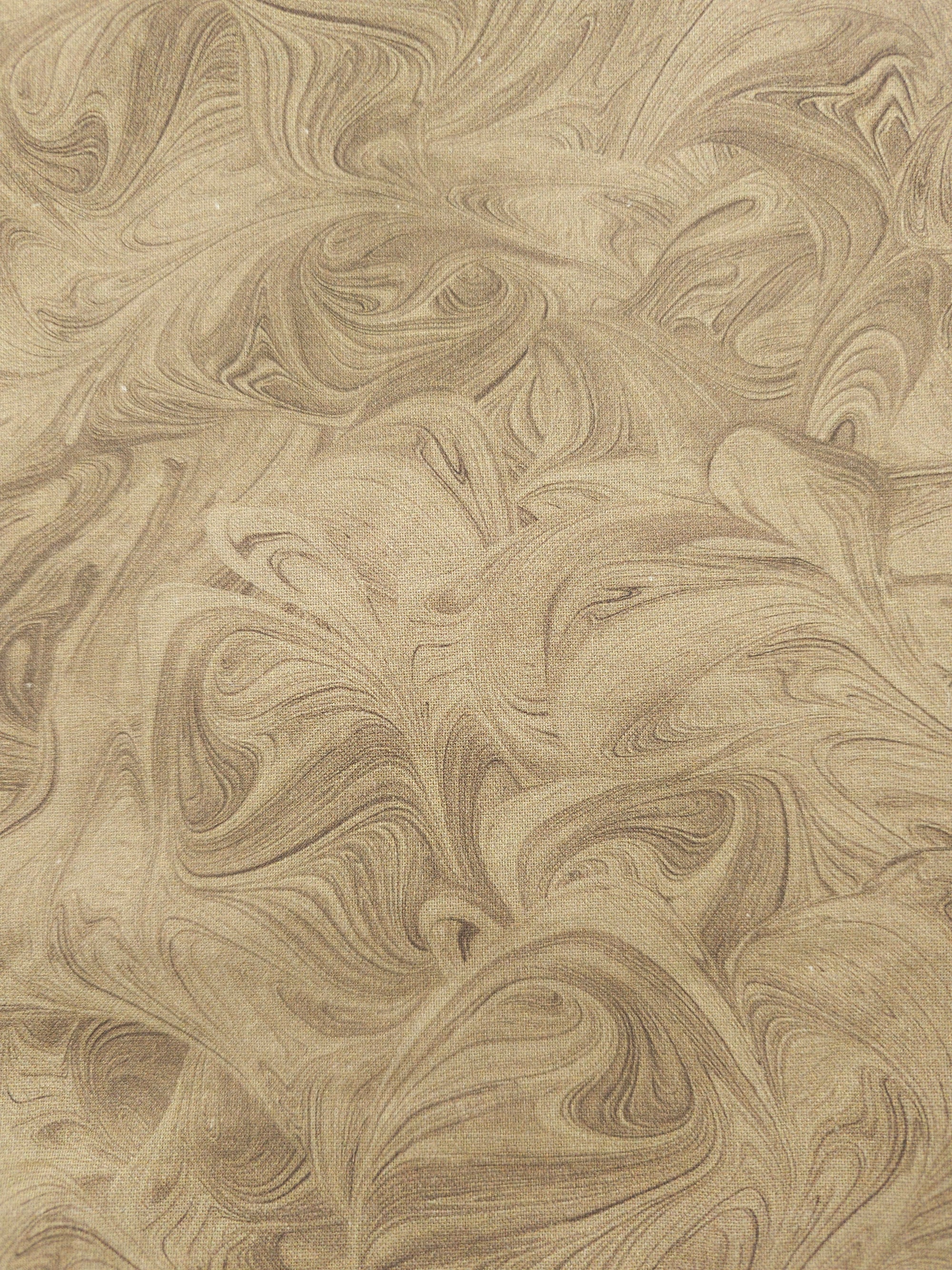 Taupe swirl Cotton - 1.3m piece