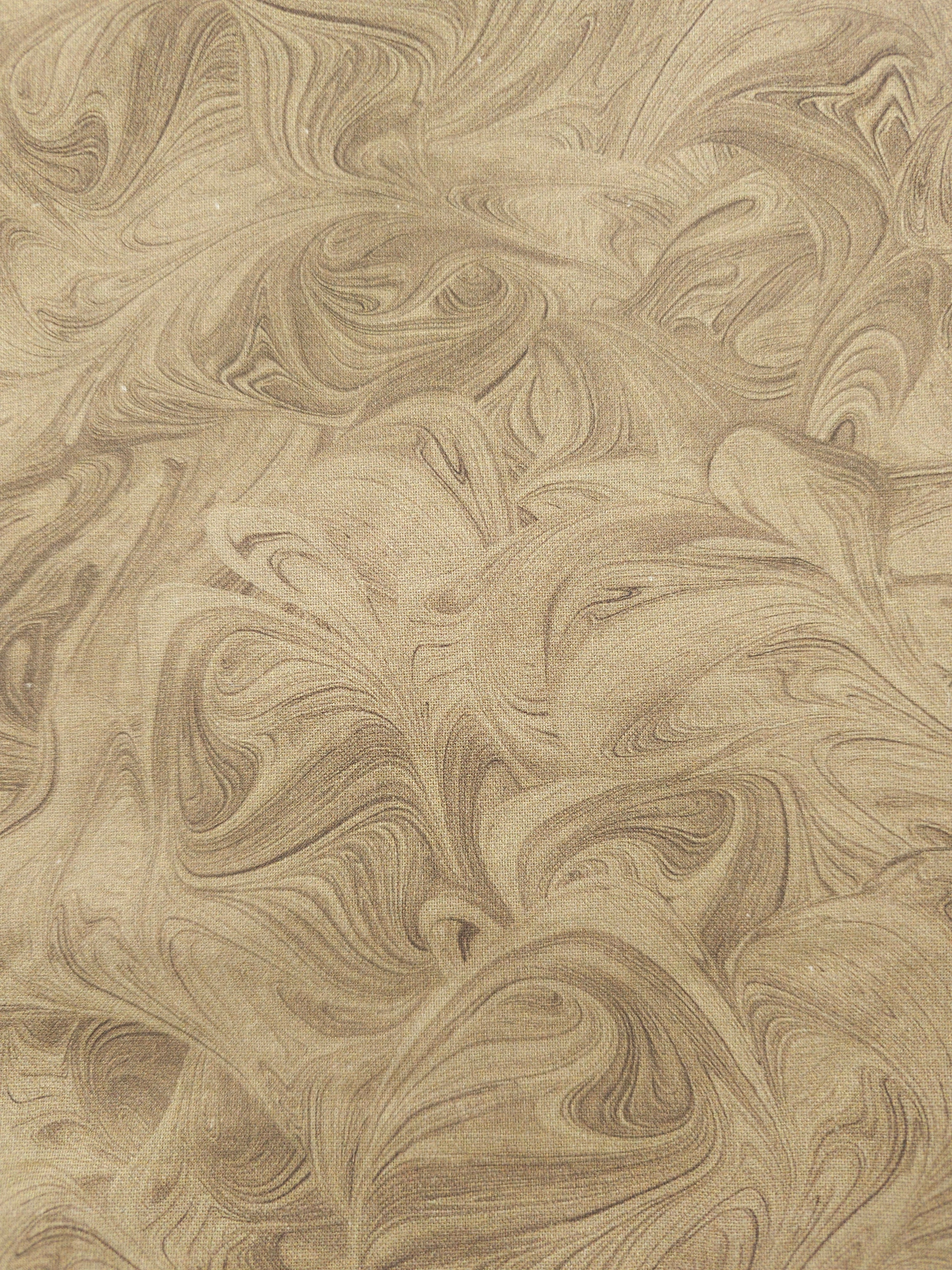 Taupe swirl Cotton - 1.3m piece