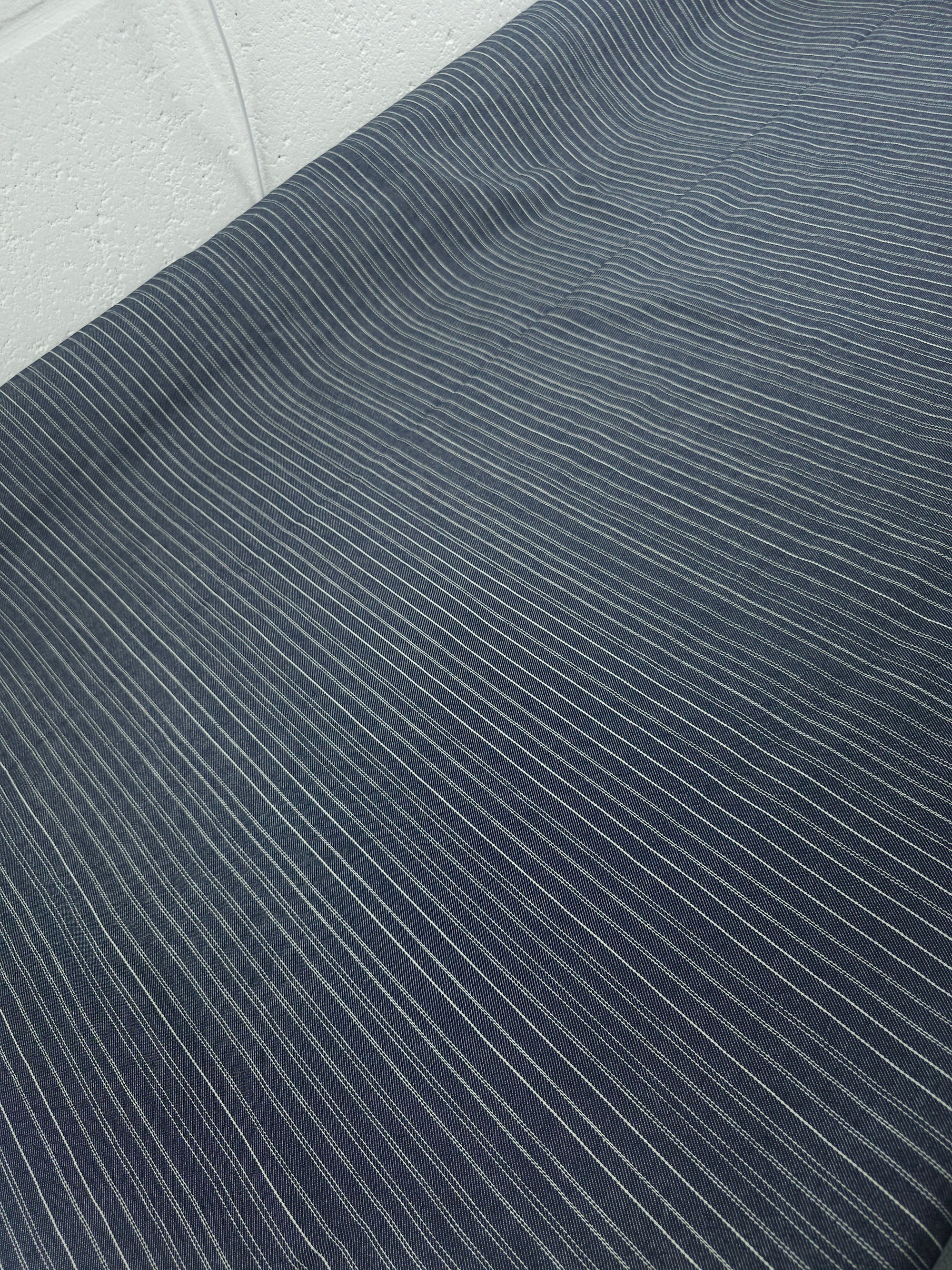 Washed Navy Busy Pinstripe Denim