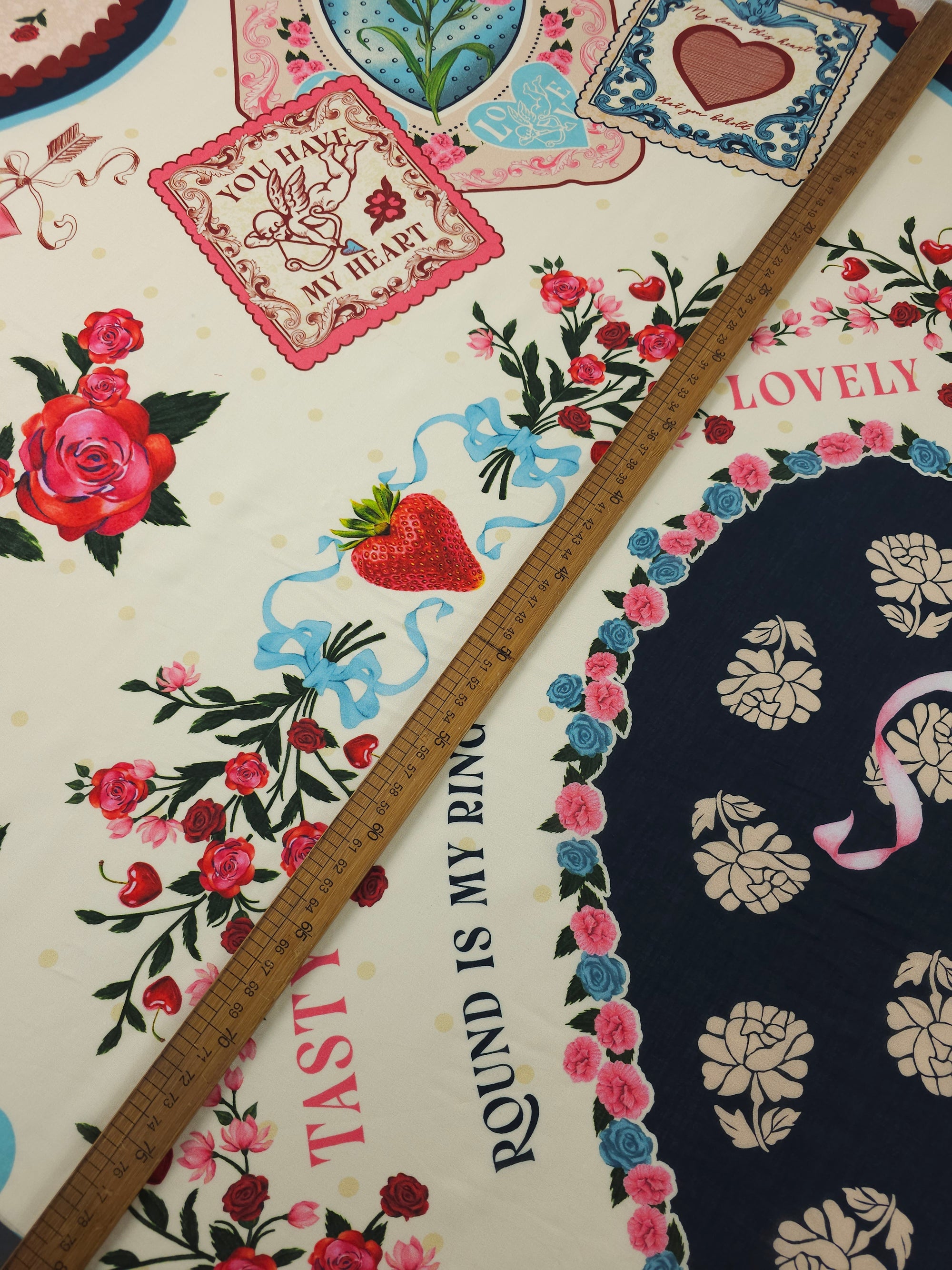 Valentine Heartfelt Viscose Voile - 1.70m Panel *DEFECT*