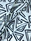 White/Black Abstract Triangle Viscose *DEFECTED* 3m piece