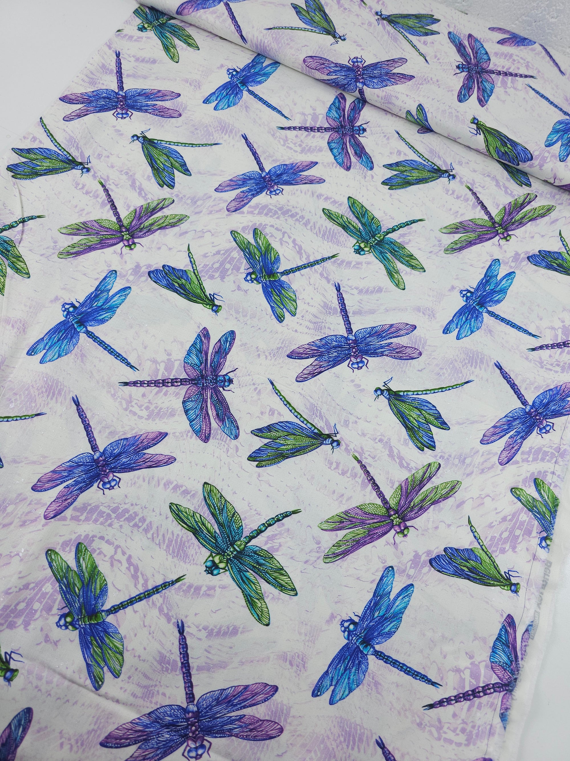 Dragonfly Wings On Water 100% Cotton - Benartex