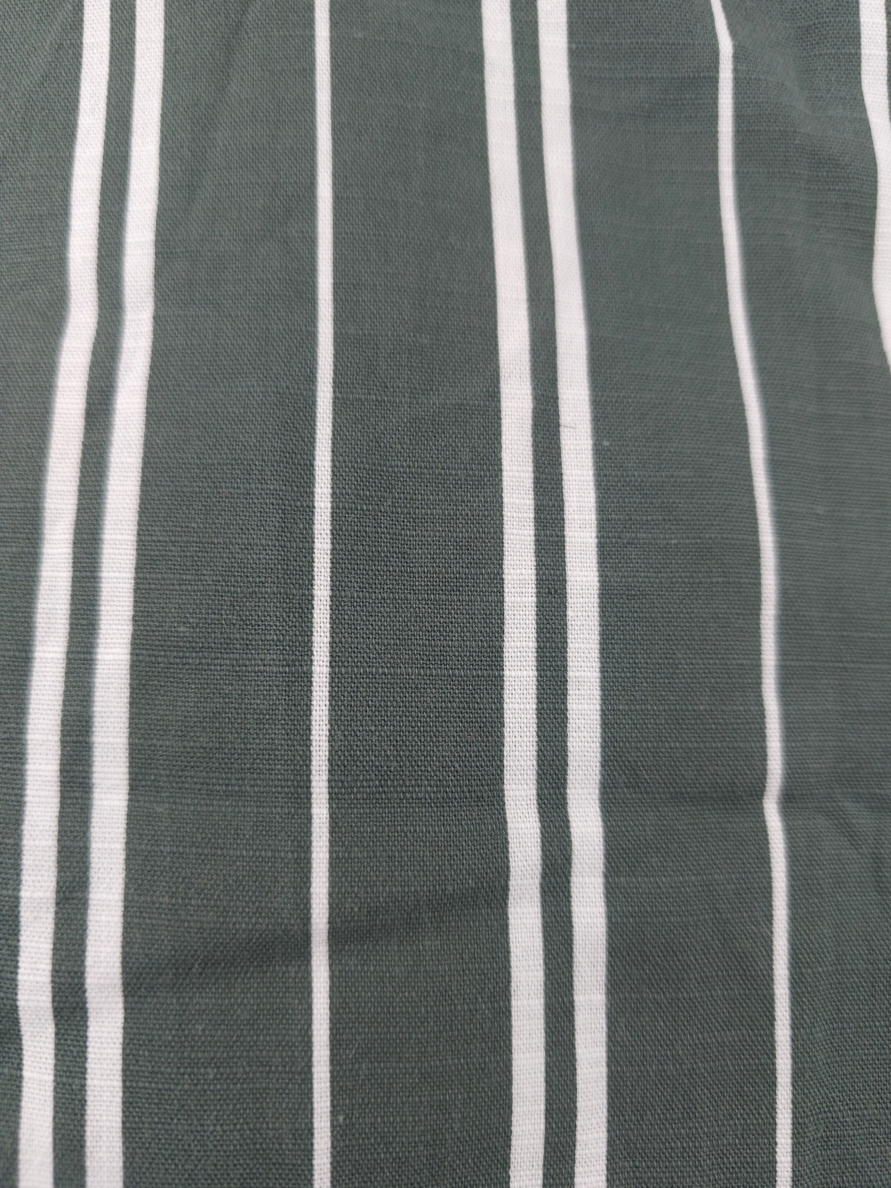 Forest green stripe Viscose- 4m piece