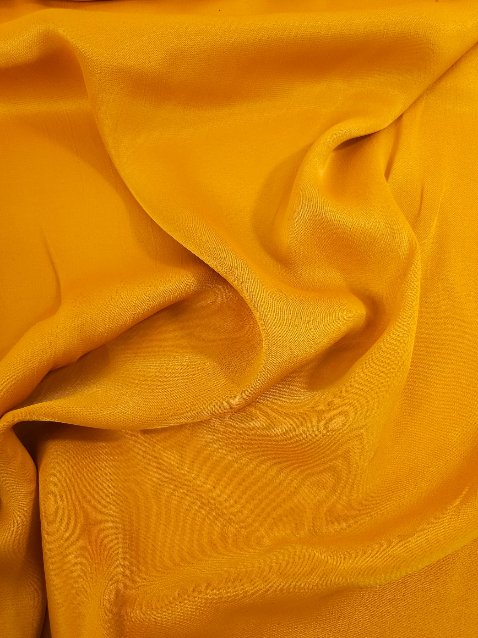 Antique Yellow Gold Crepe Backed Viscose Satin