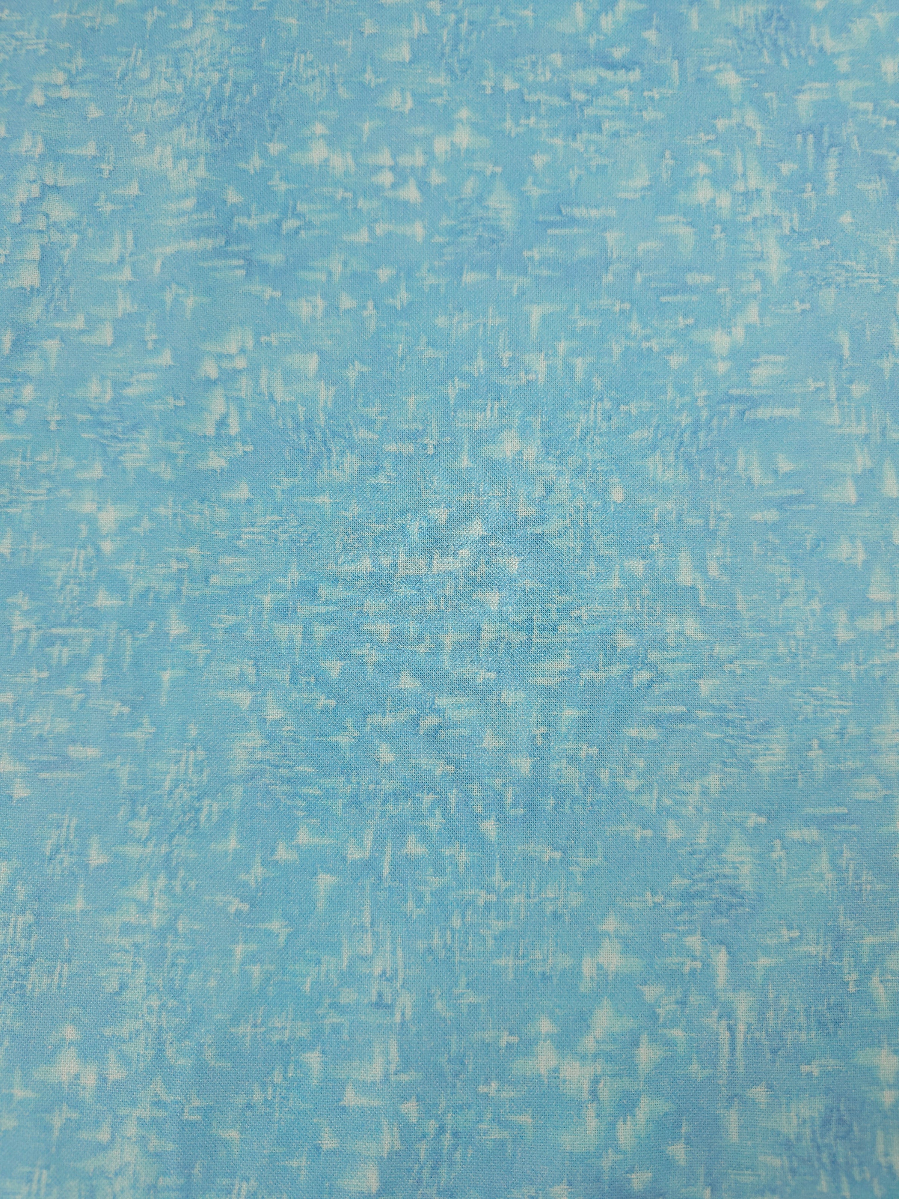 Blue Abstract Clear Waters 100% Cotton