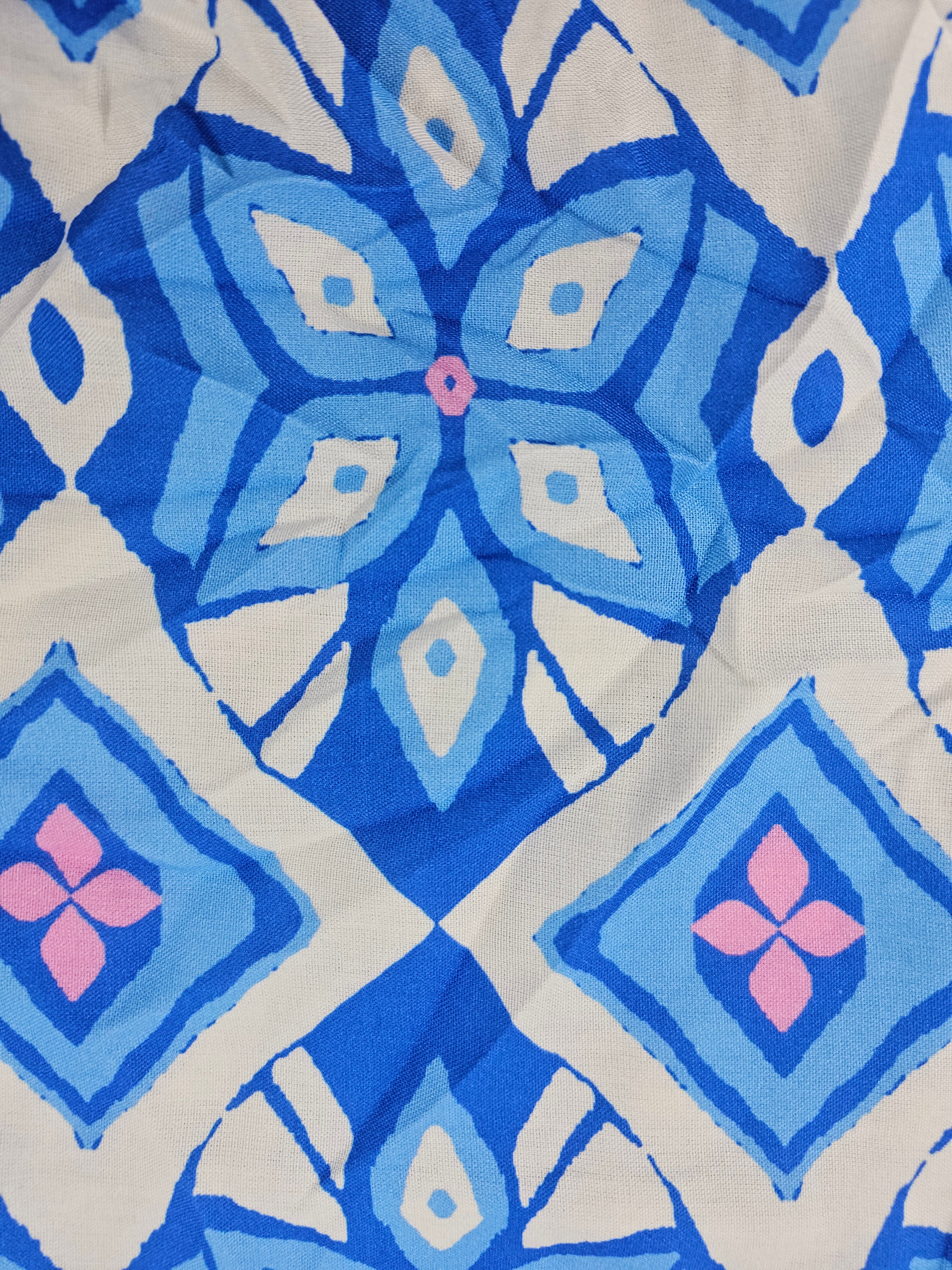 Blue diamonds Fabric- 2.3m piece