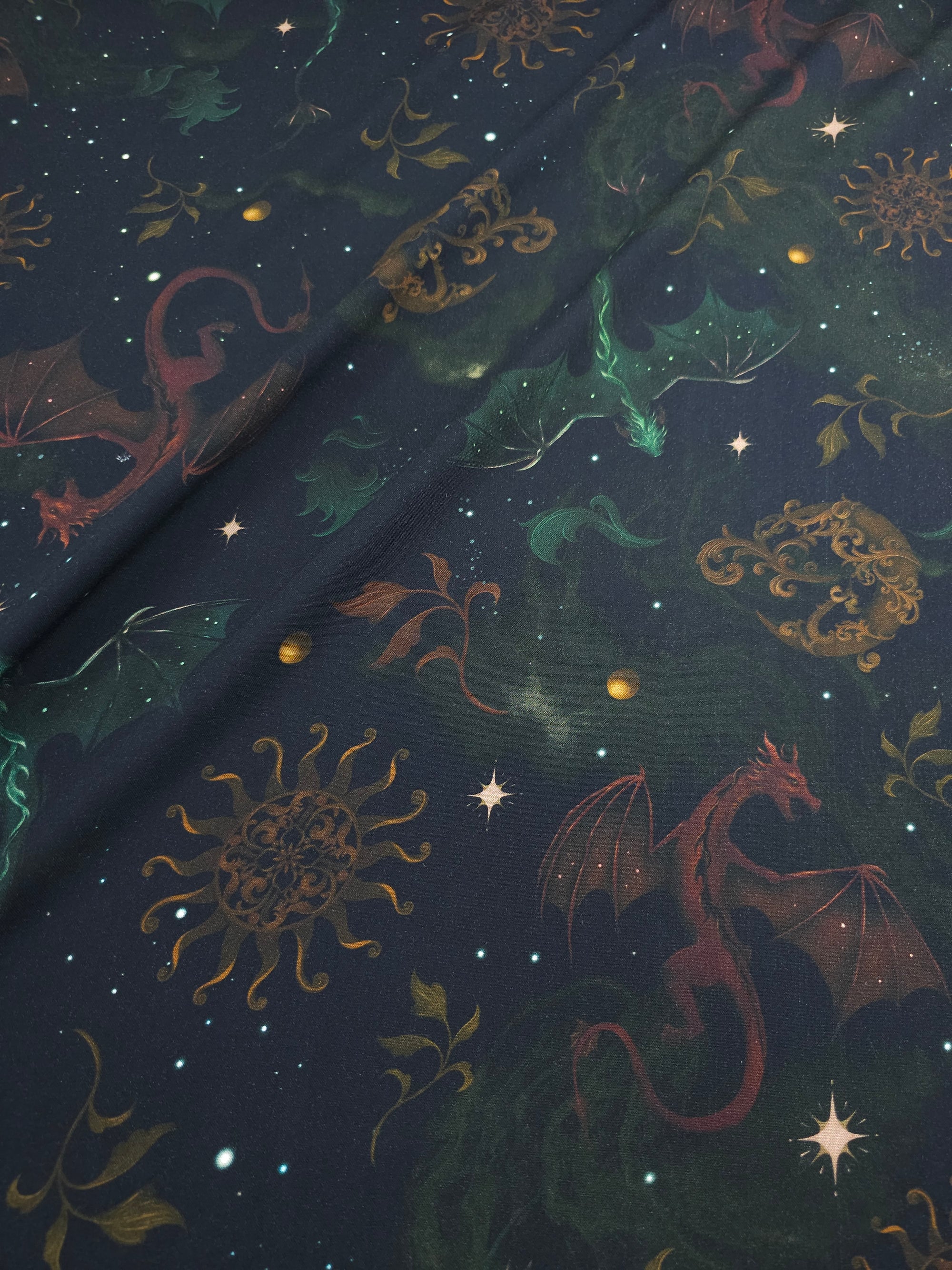 Mythical Dragons Viscose Challis