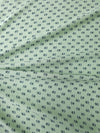 Pale Green Ditsy Floral Viscose Challis