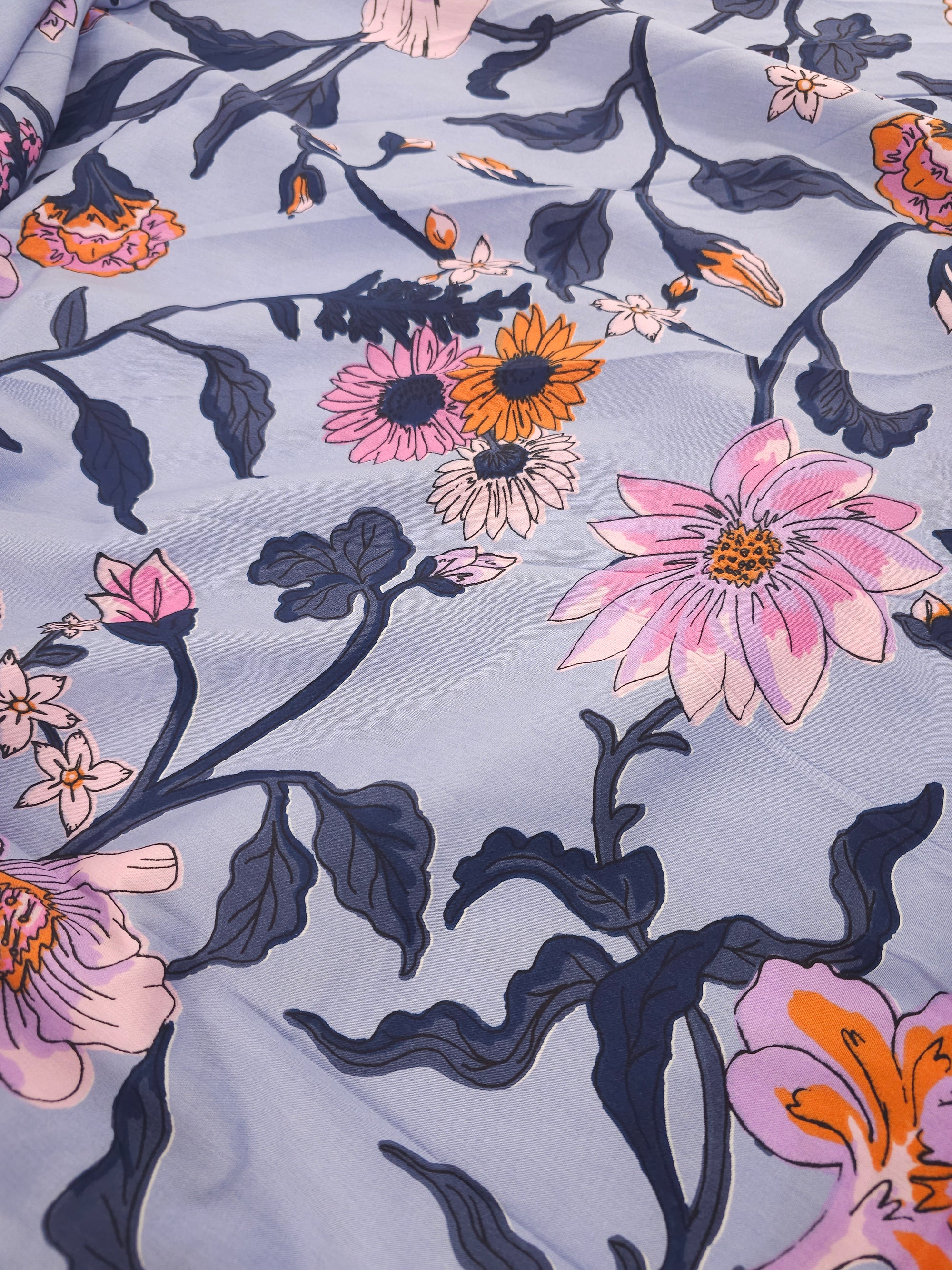 Lavender Floral Vine 100% Cotton 116" - Urban Outfitters *EXTRA WIDE*