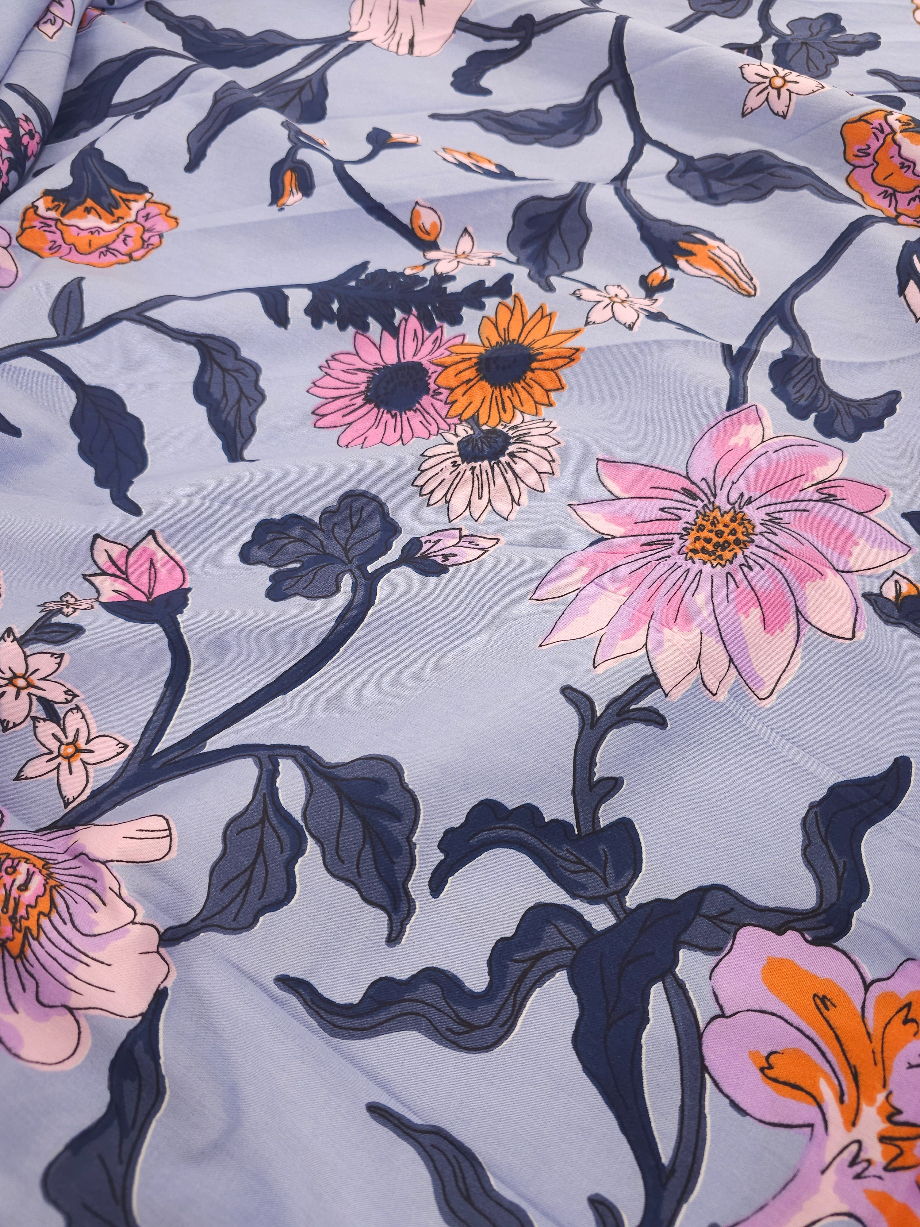 Lavender Floral Vine 100% Cotton 116" - Urban Outfitters *EXTRA WIDE*
