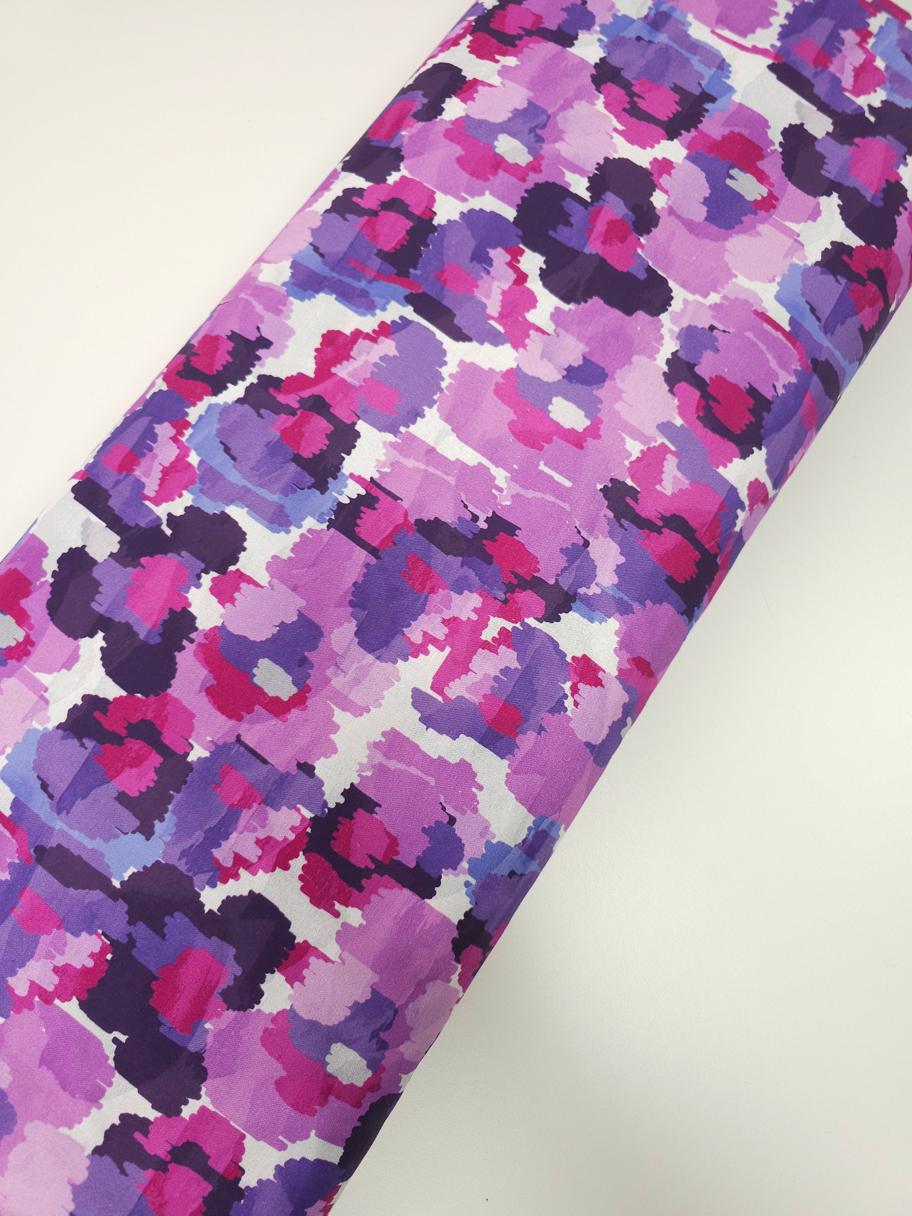 Purple Abstract Static Smudge 100% Cotton