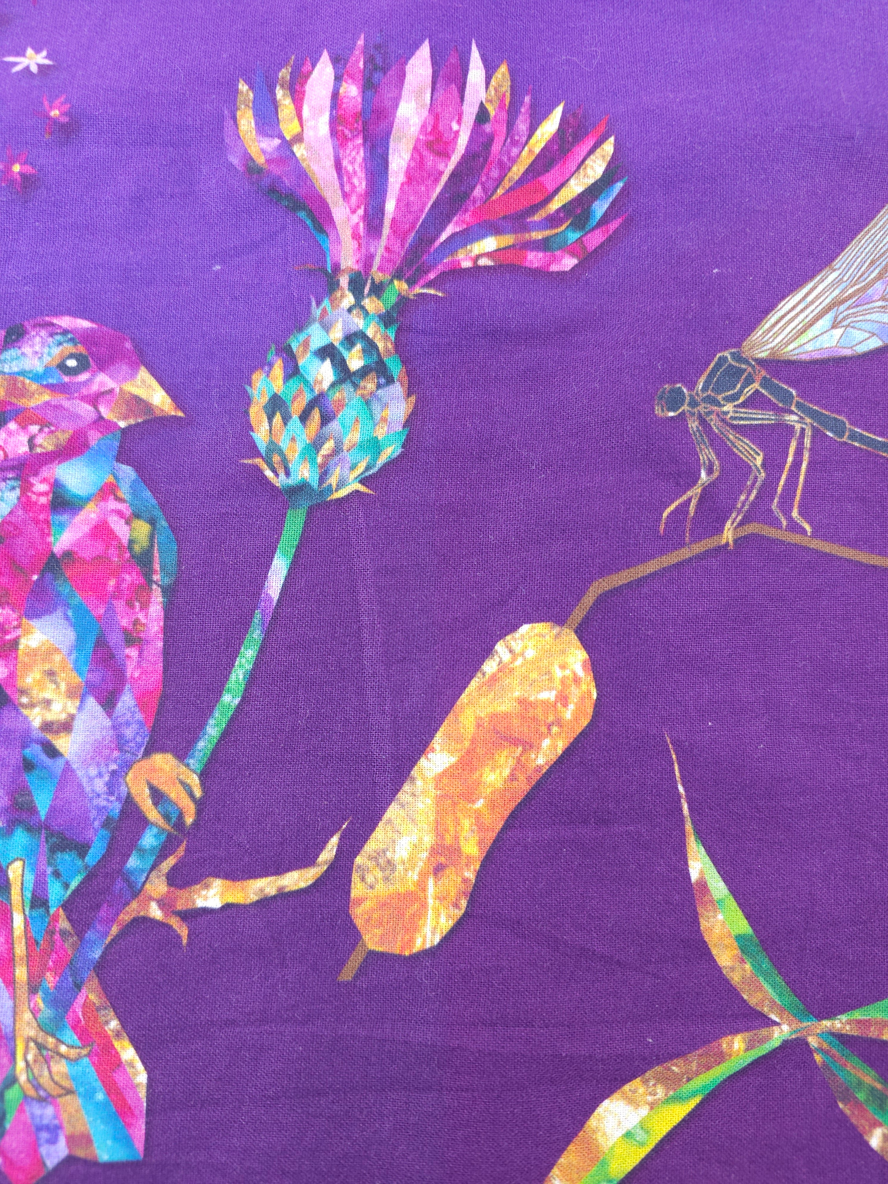 Crystal bird Cotton panel- 1.7m piece