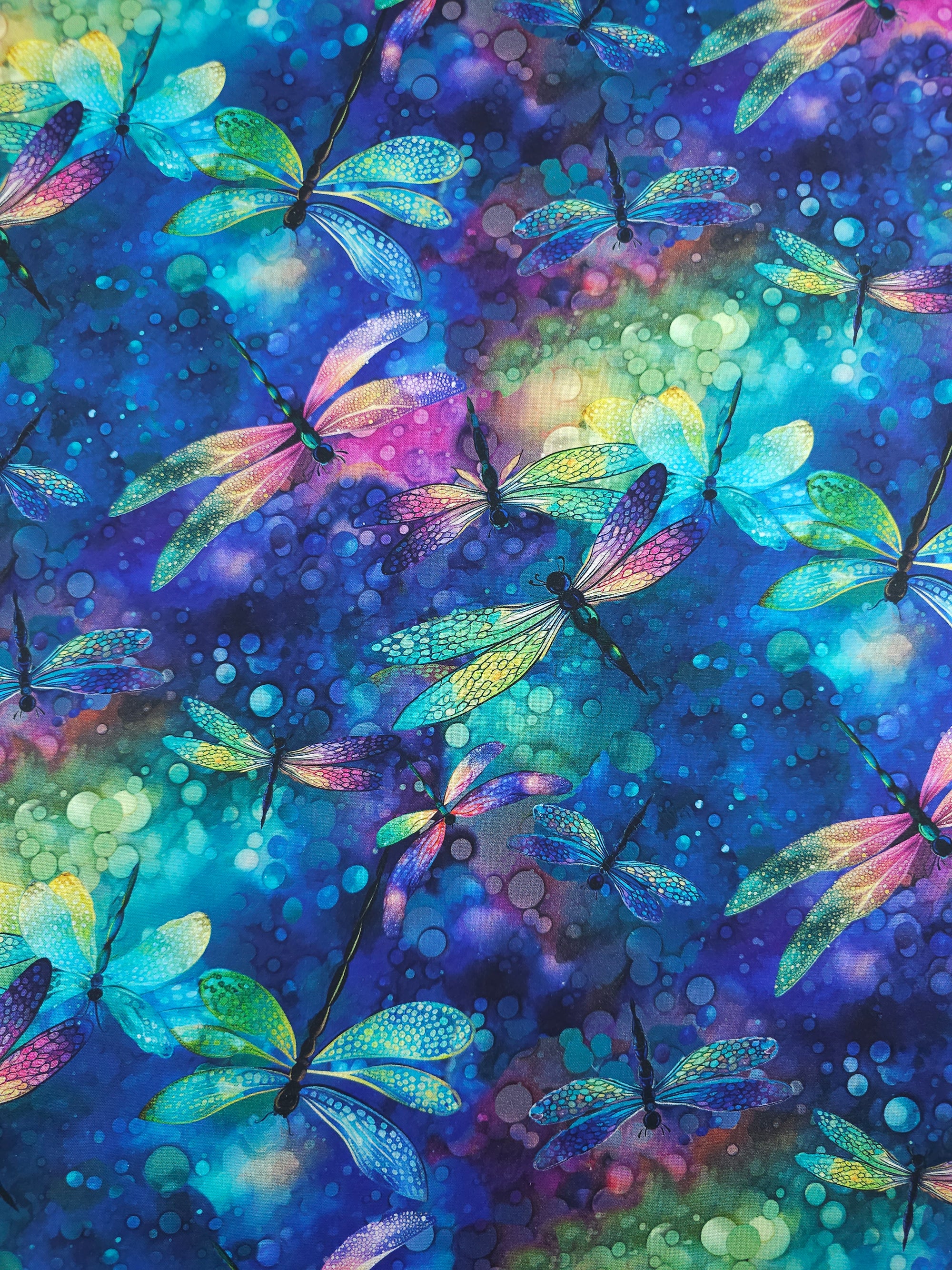 Midnight Fantasy Dragonfly 100% Cotton