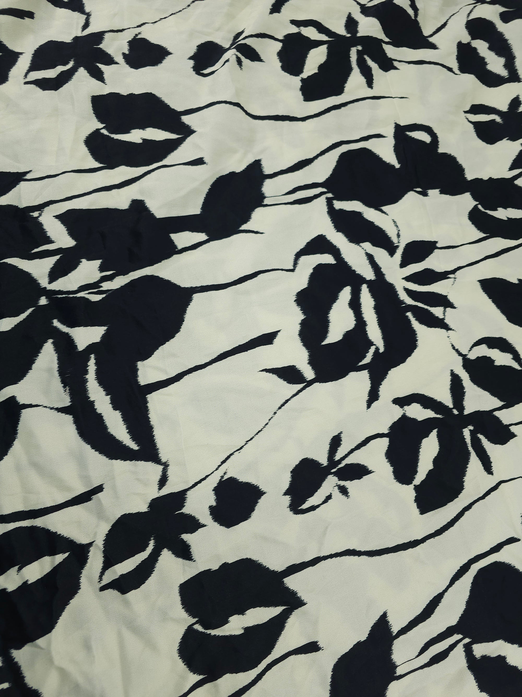 Shadowed flower weed Viscose satin- 2.3m piece