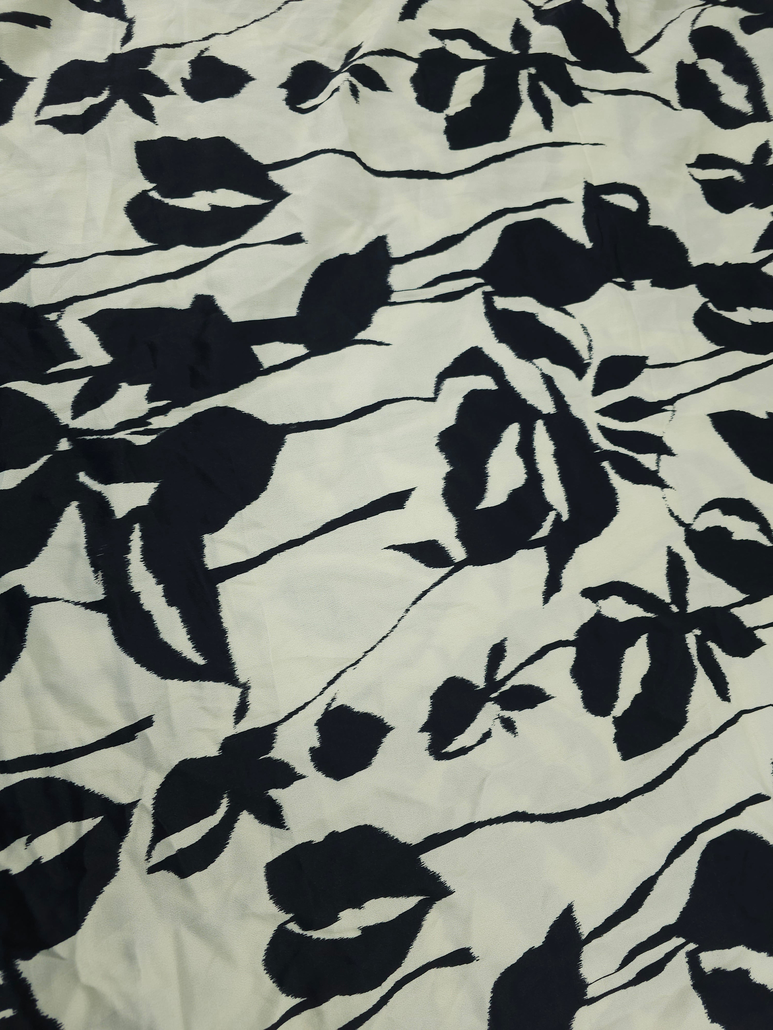 Shadowed flower weed Viscose satin- 2.3m piece