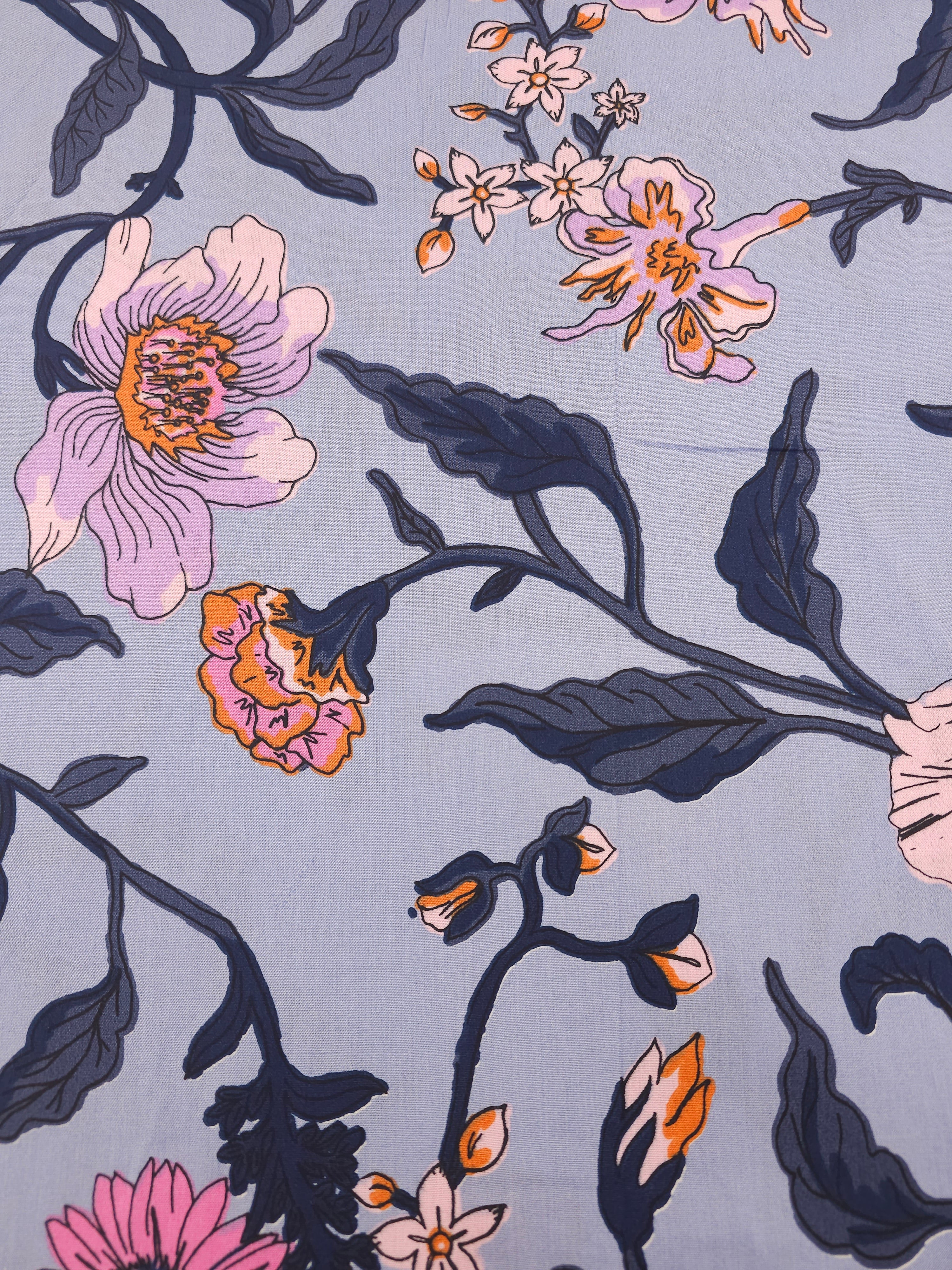 Lavender Floral Vine 100% Cotton 116" - Urban Outfitters *EXTRA WIDE*