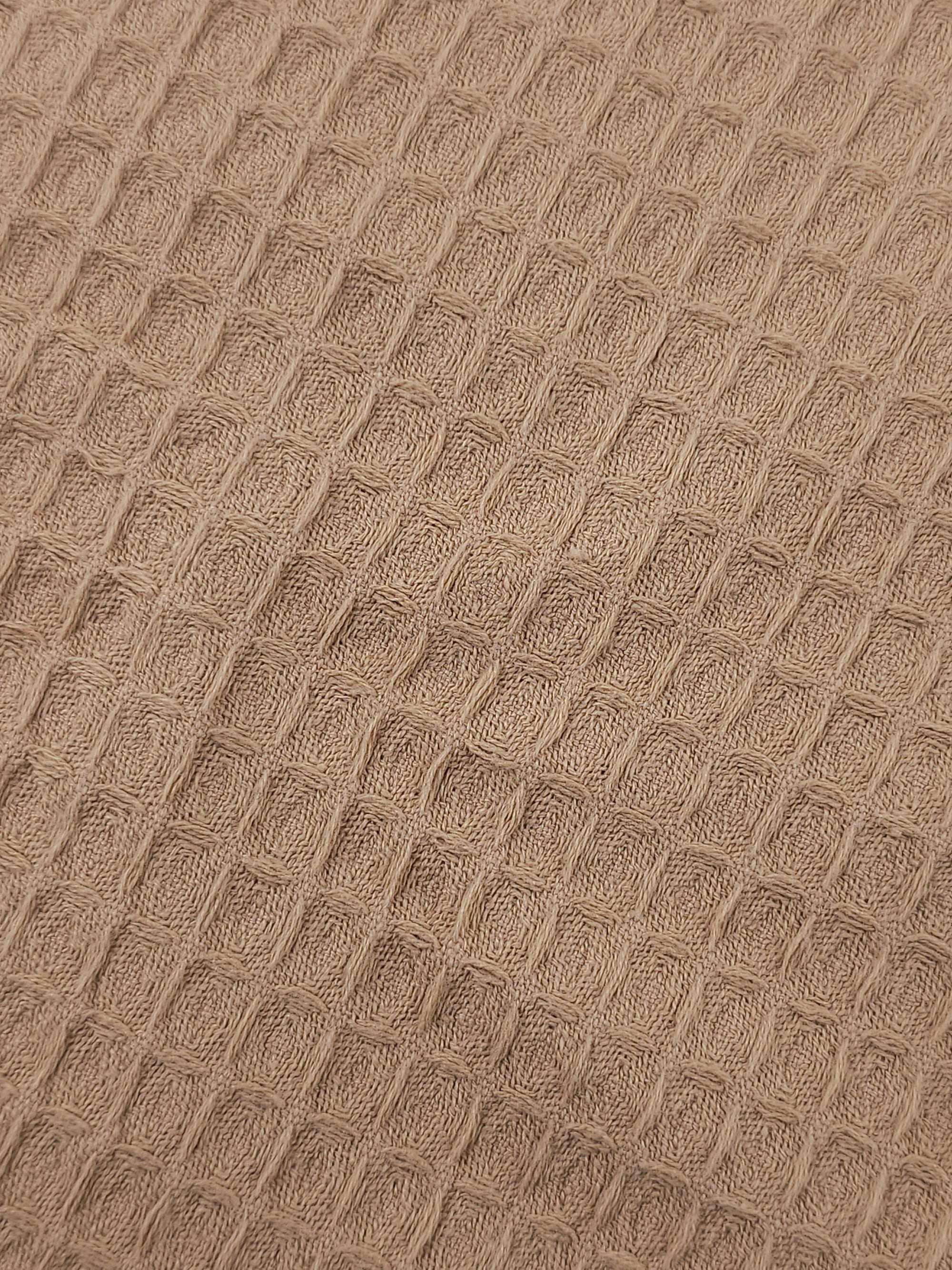 Sandy Beige Waffle Cotton *EXTRA WIDE*