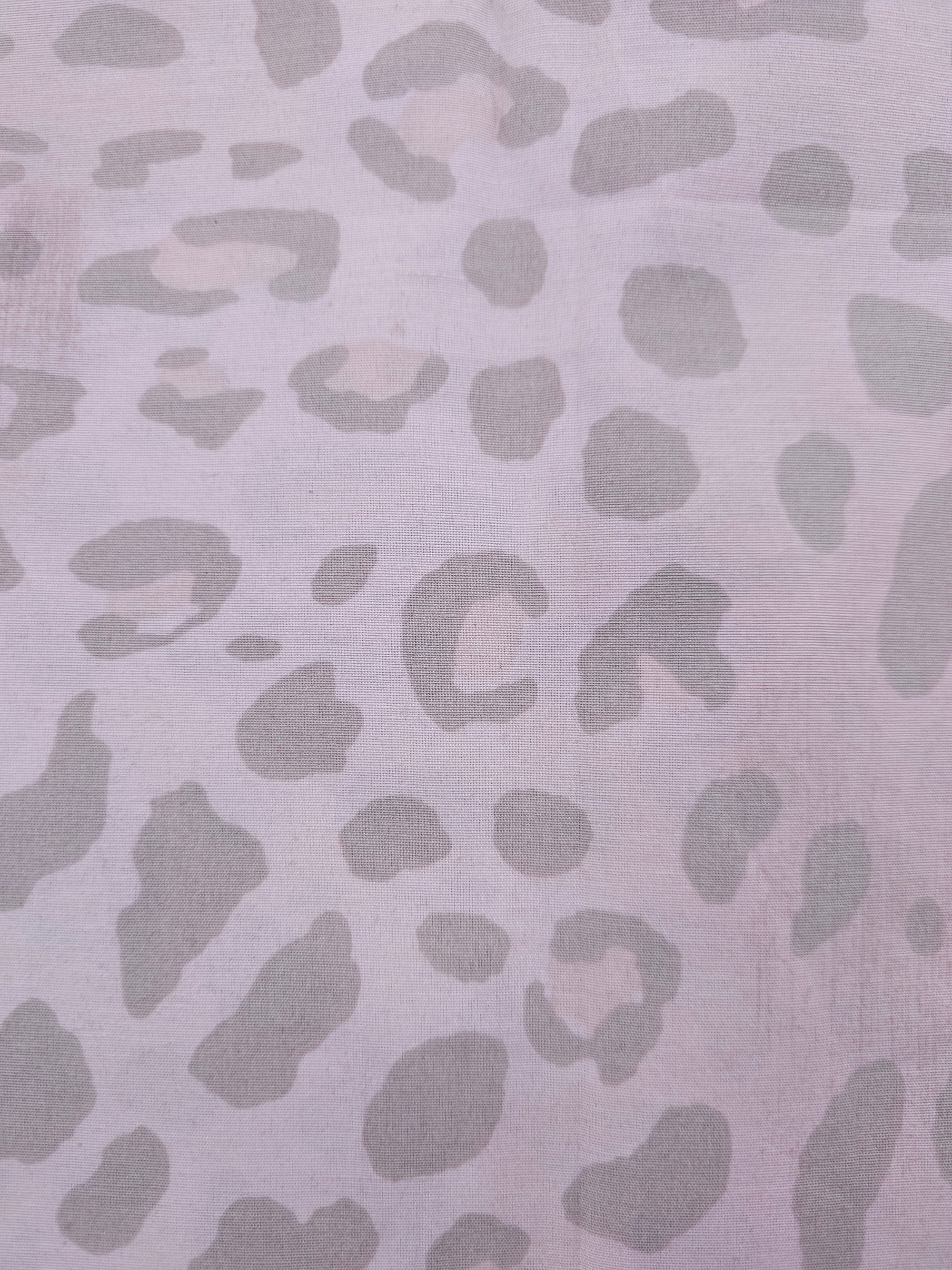 Baby Pink Leopard Print Cotton  - 1m Piece