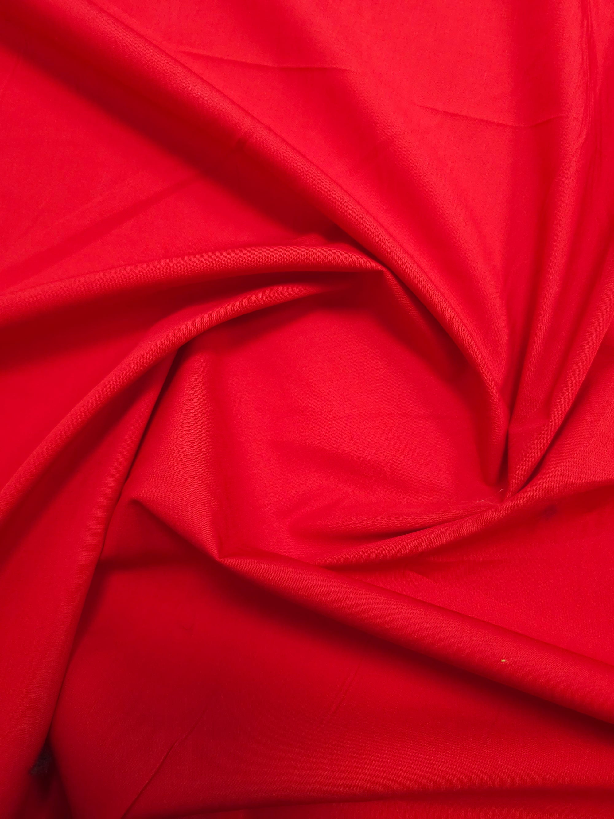 Red Cotton Poplin