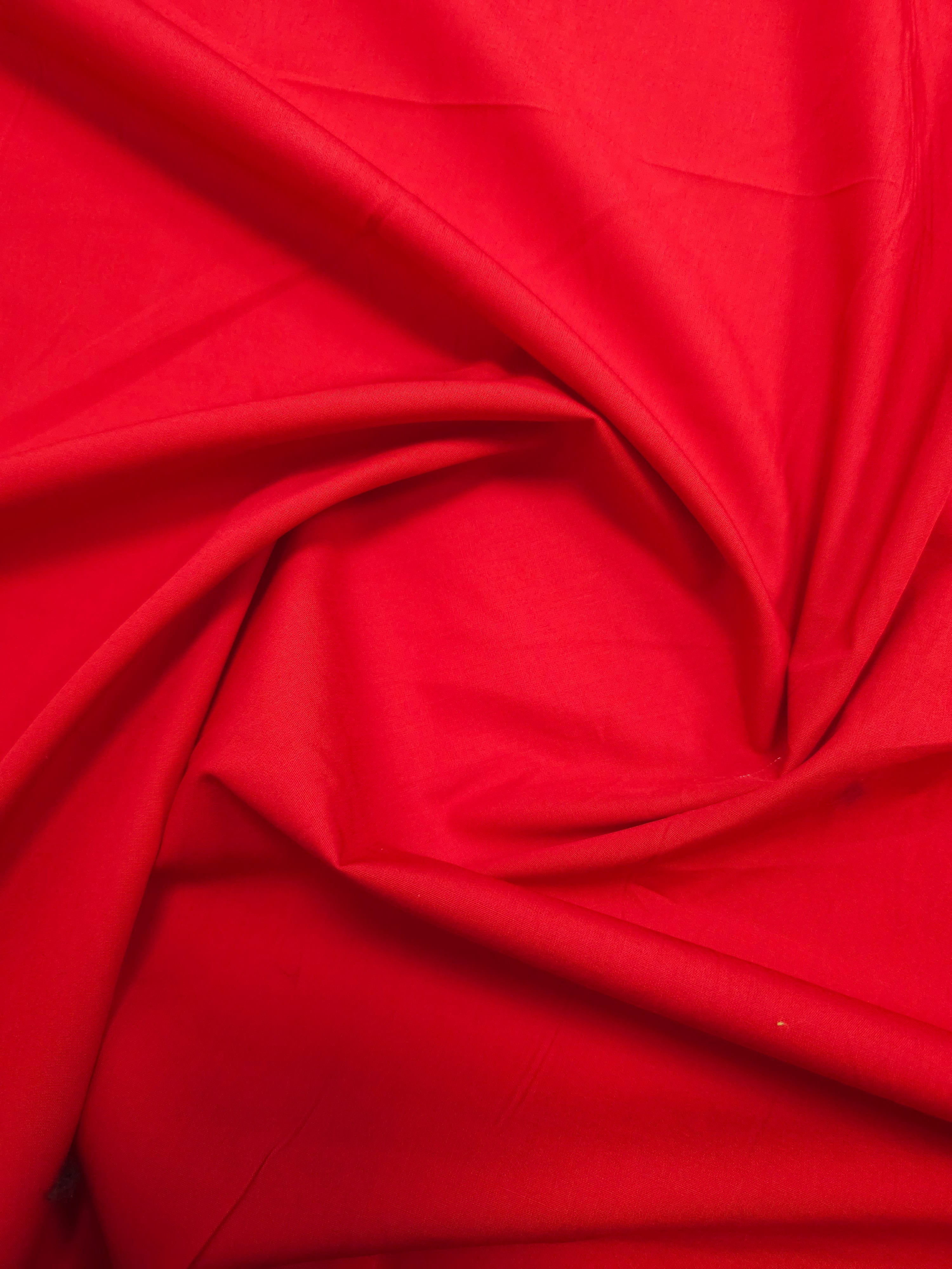 Red Cotton Poplin