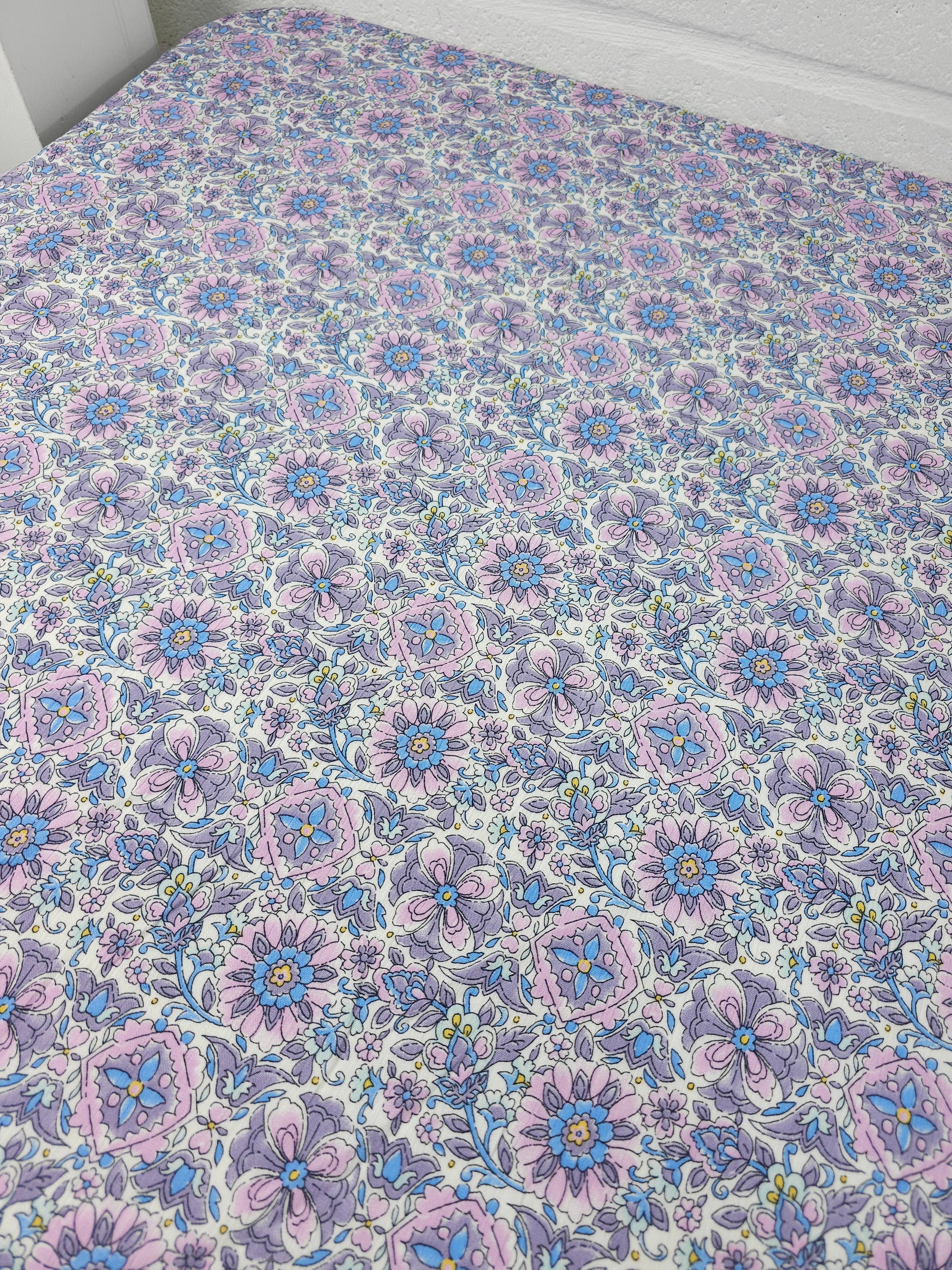 Lavender/Pink Geometric Floral Bloom Crinkle Viscose