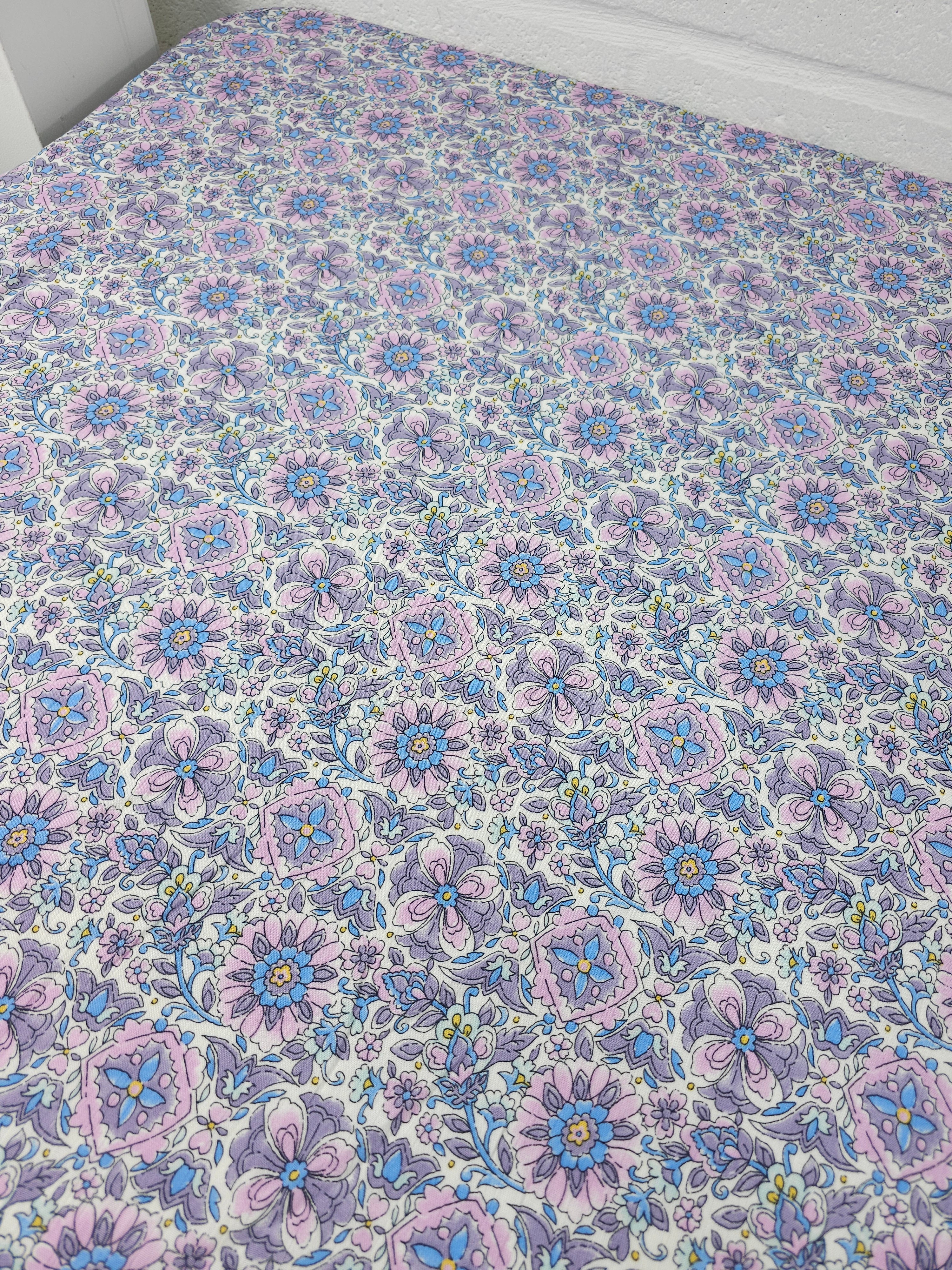 Lavender/Pink Geometric Floral Bloom Crinkle Viscose