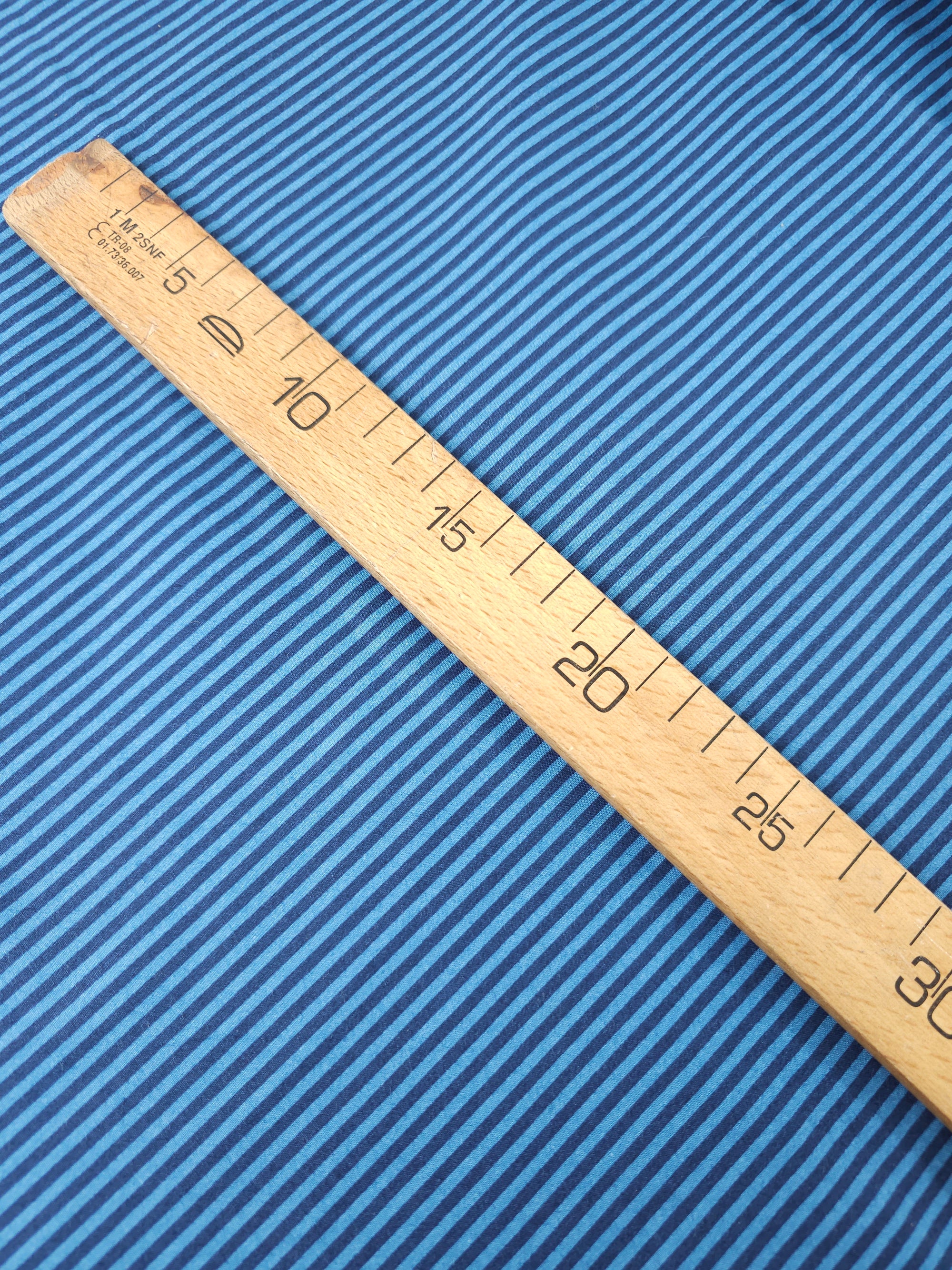 Dark/Baby Blue Stripe 100% Cotton *EXTRA WIDE*