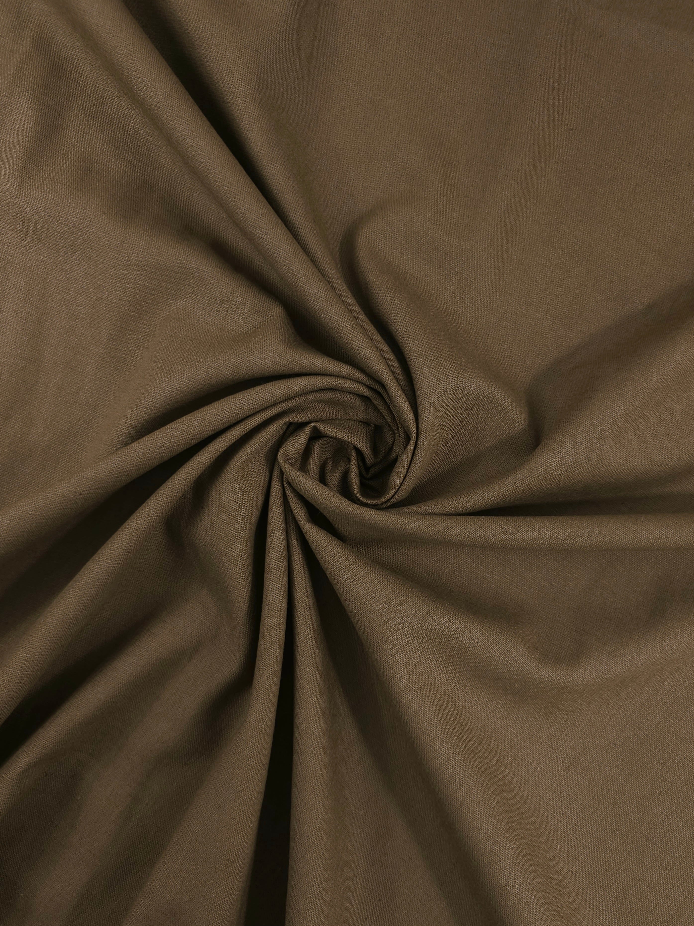 Cedar Brown Cotton Linen