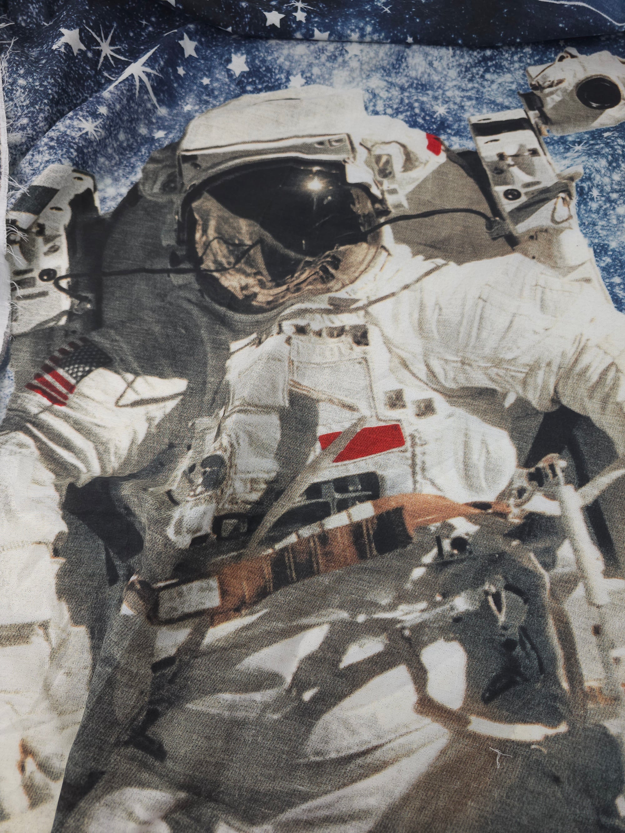 Astronaut in space Cotton panel- 2.5m piece