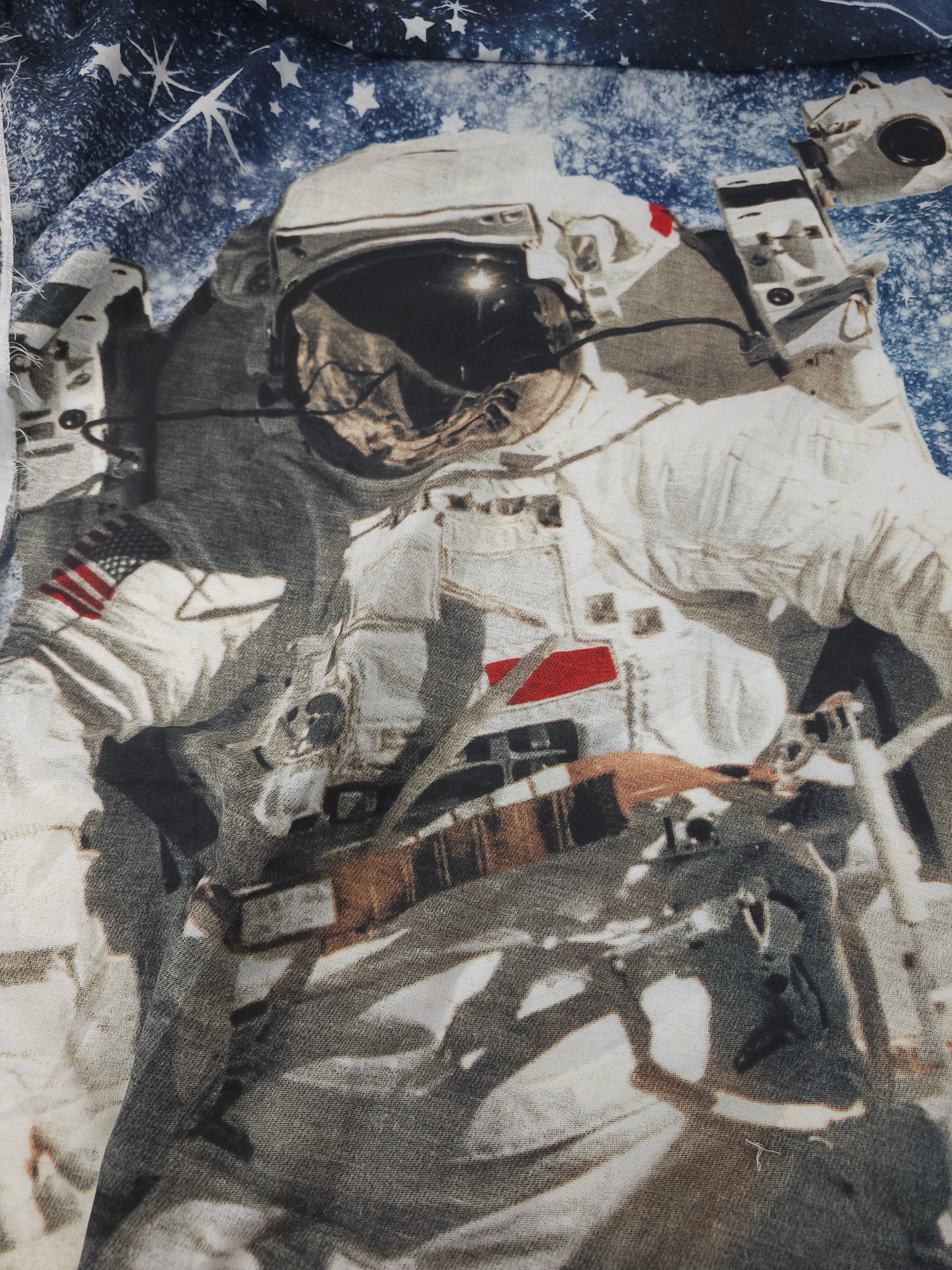 Astronaut in space Cotton panel- 2.5m piece