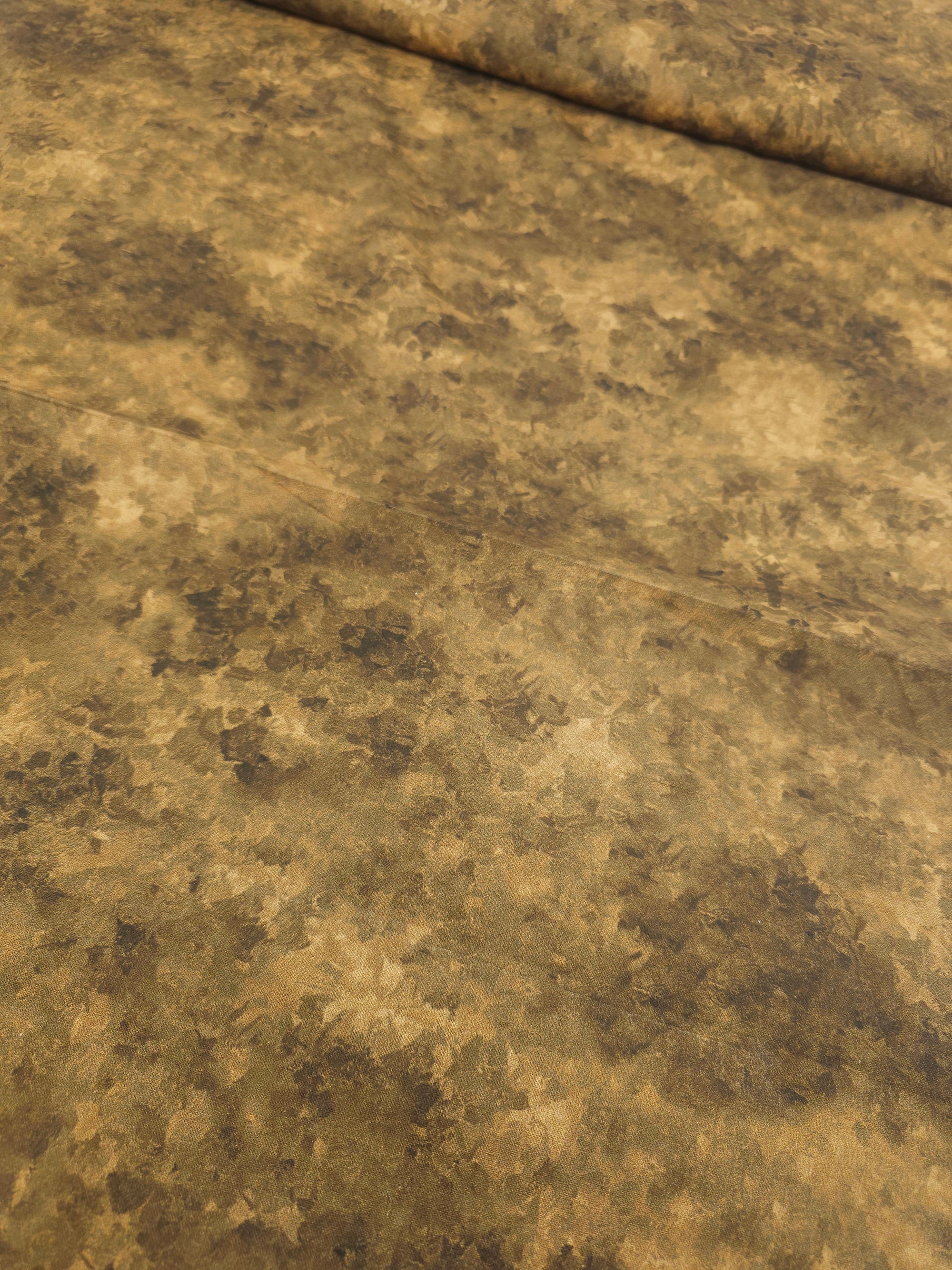 Moss Brown Marble Splash 100% Cotton