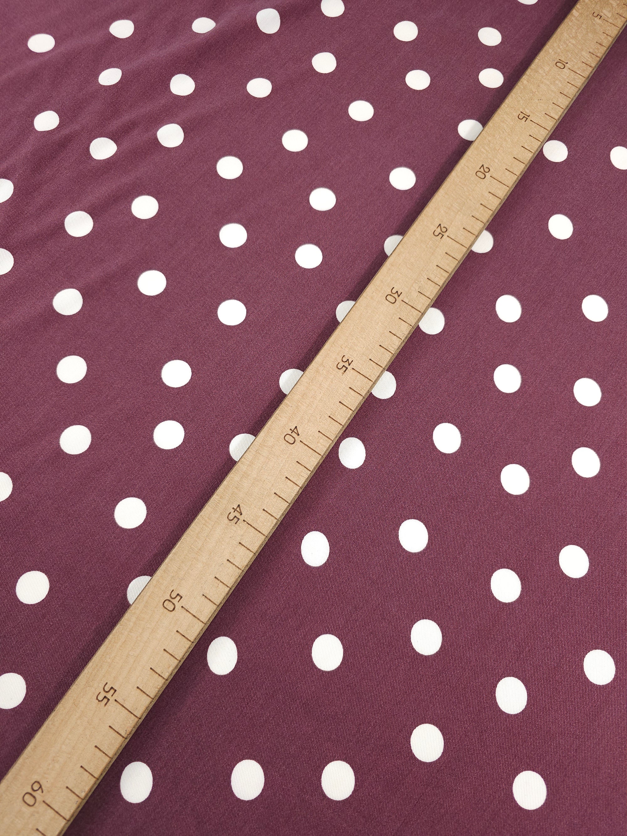 Grape Polka Spot Tencel Viscose