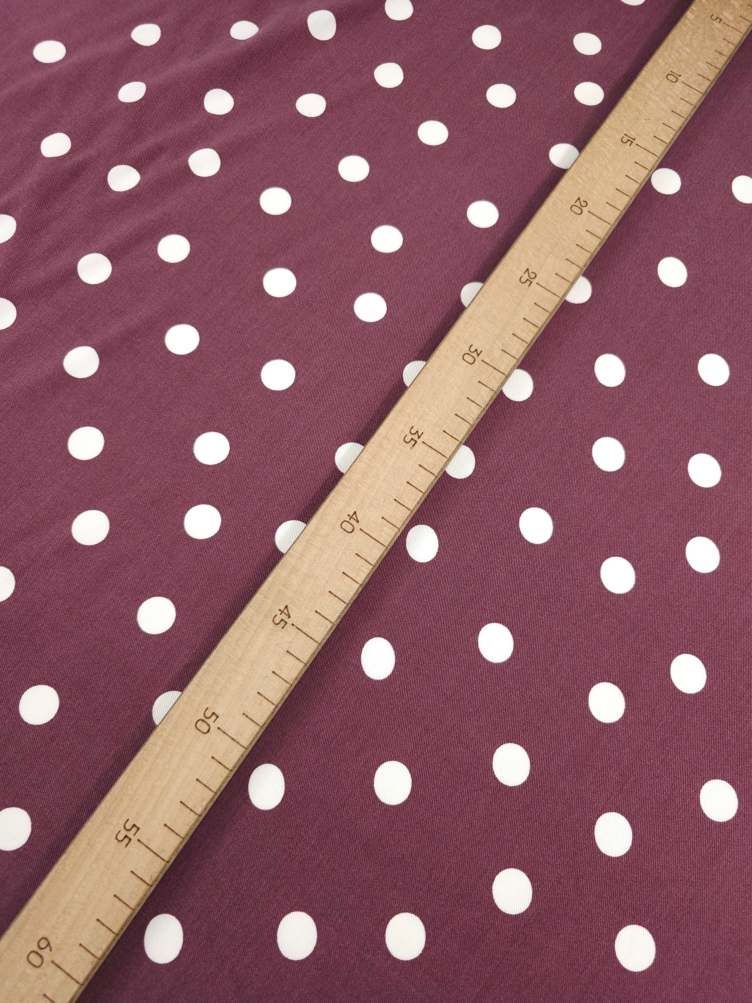 Grape Polka Spot Tencel Viscose