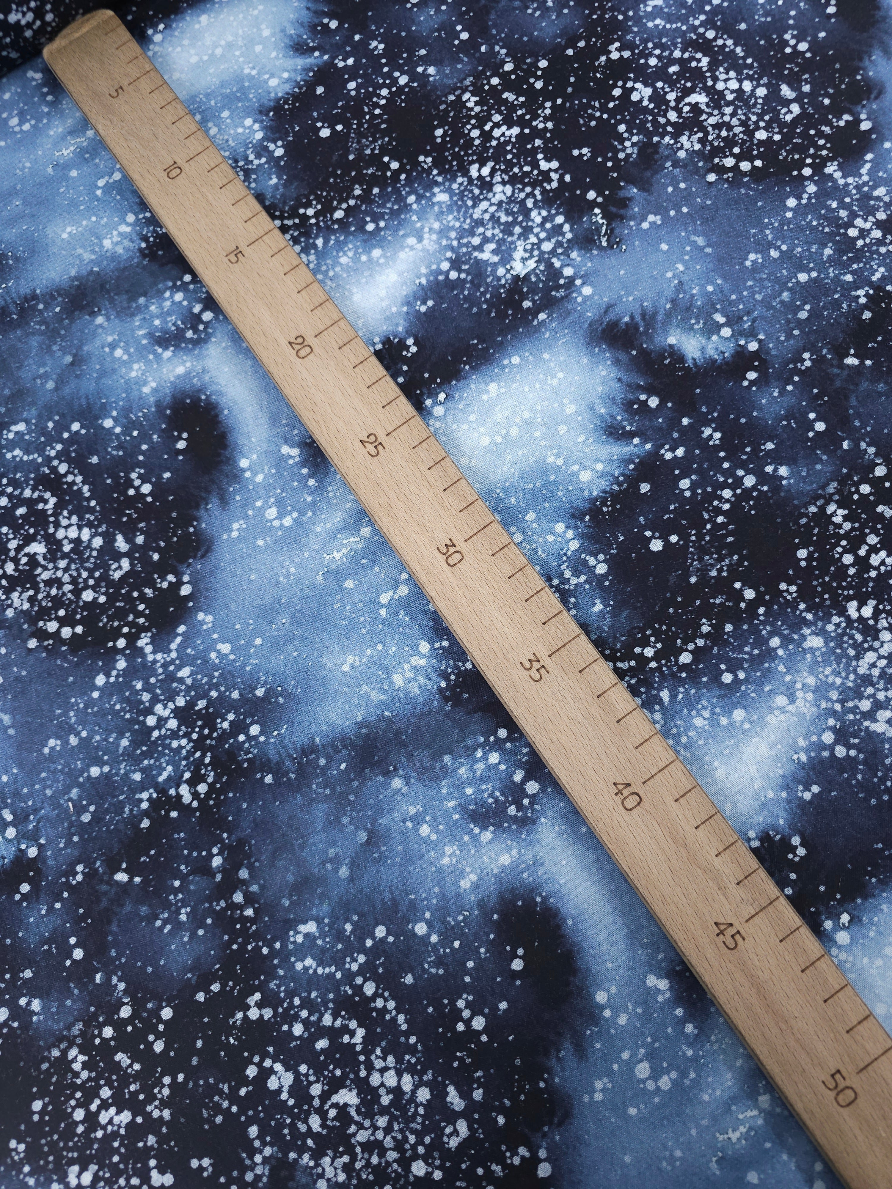 Smokey Blue Snow Storm 100% Cotton 106” *EXTRA WIDE*