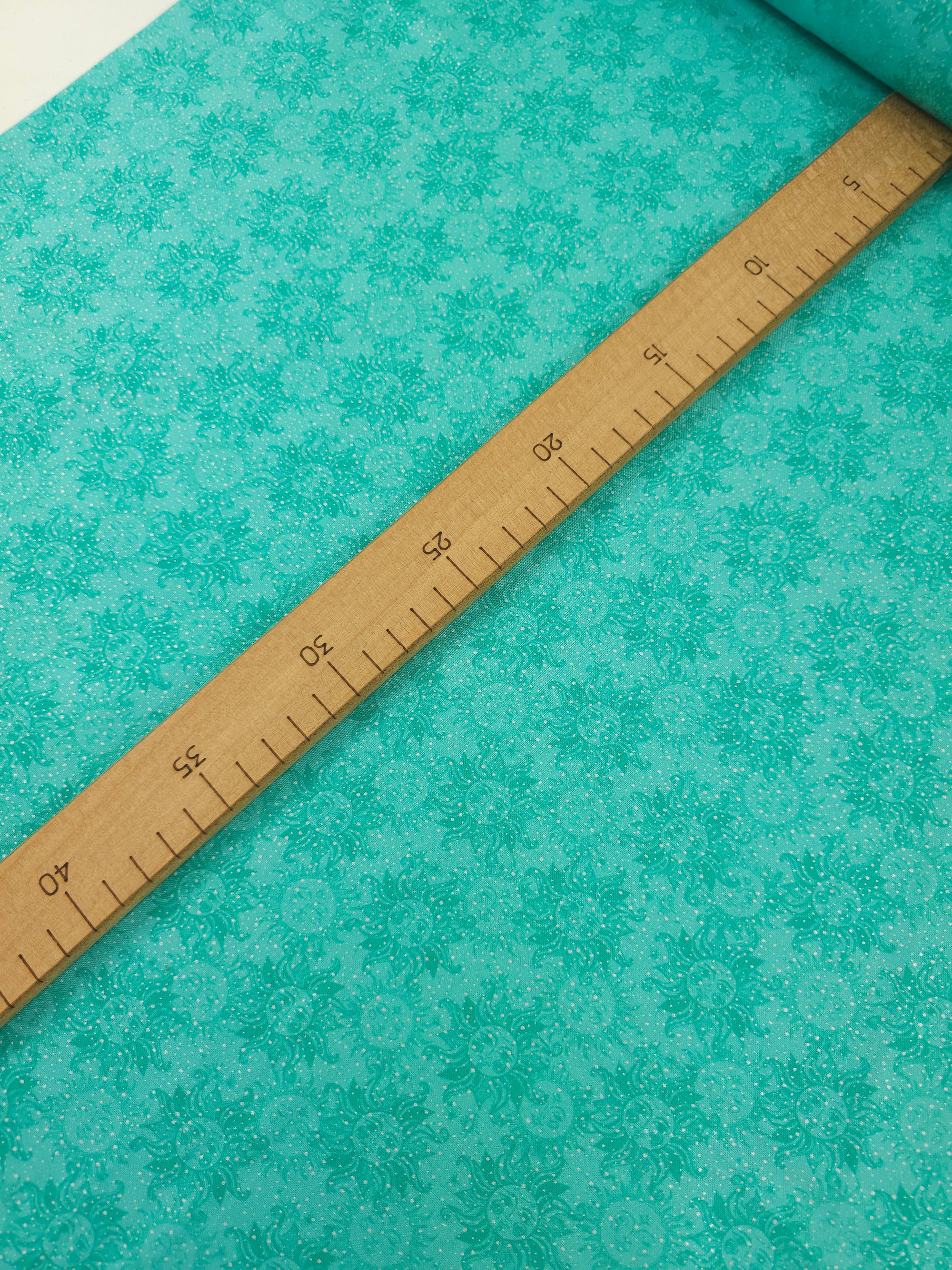 Minty Teal Speckle Celestial Sun 100% Cotton