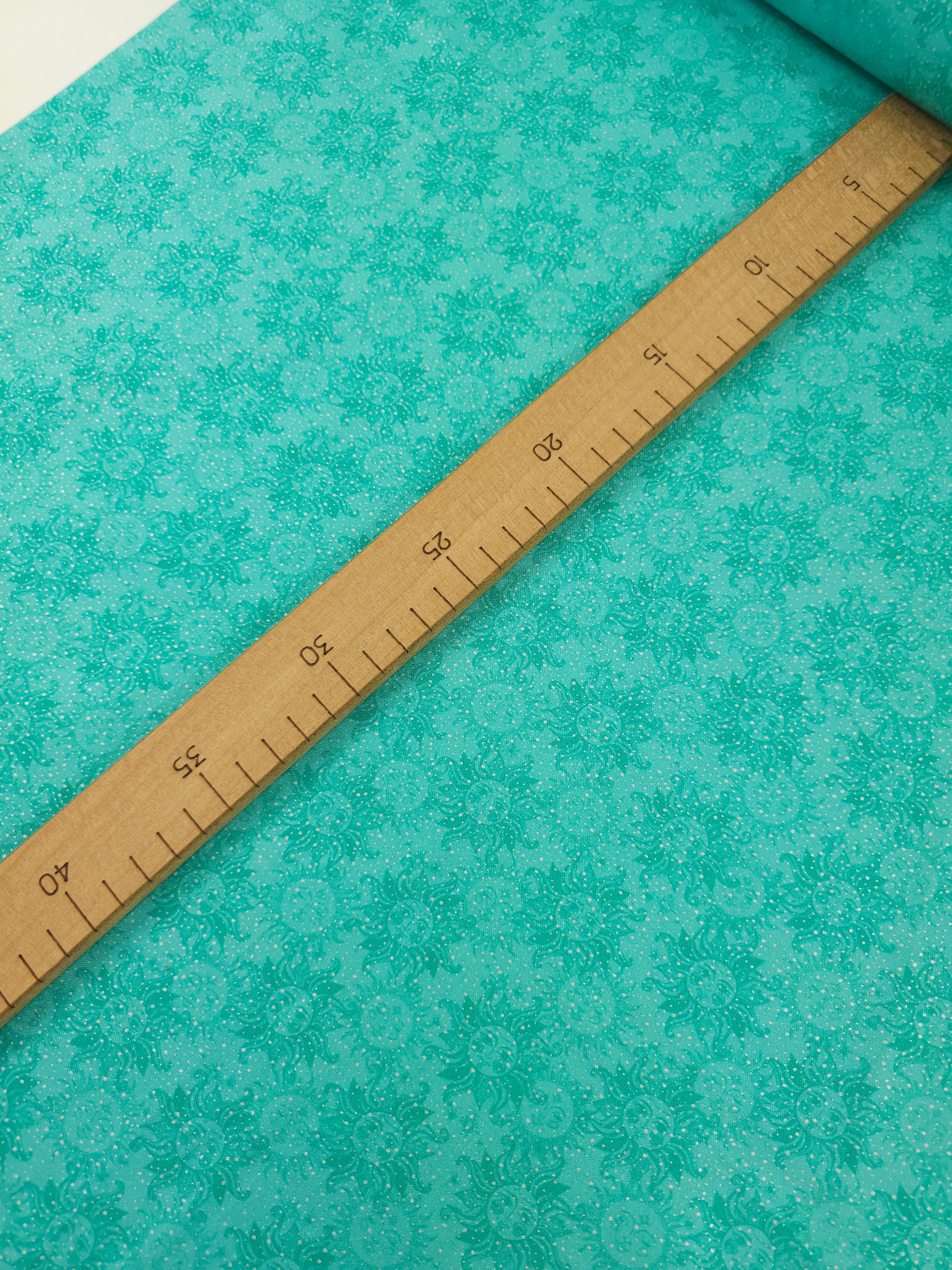 Minty Teal Speckle Celestial Sun 100% Cotton