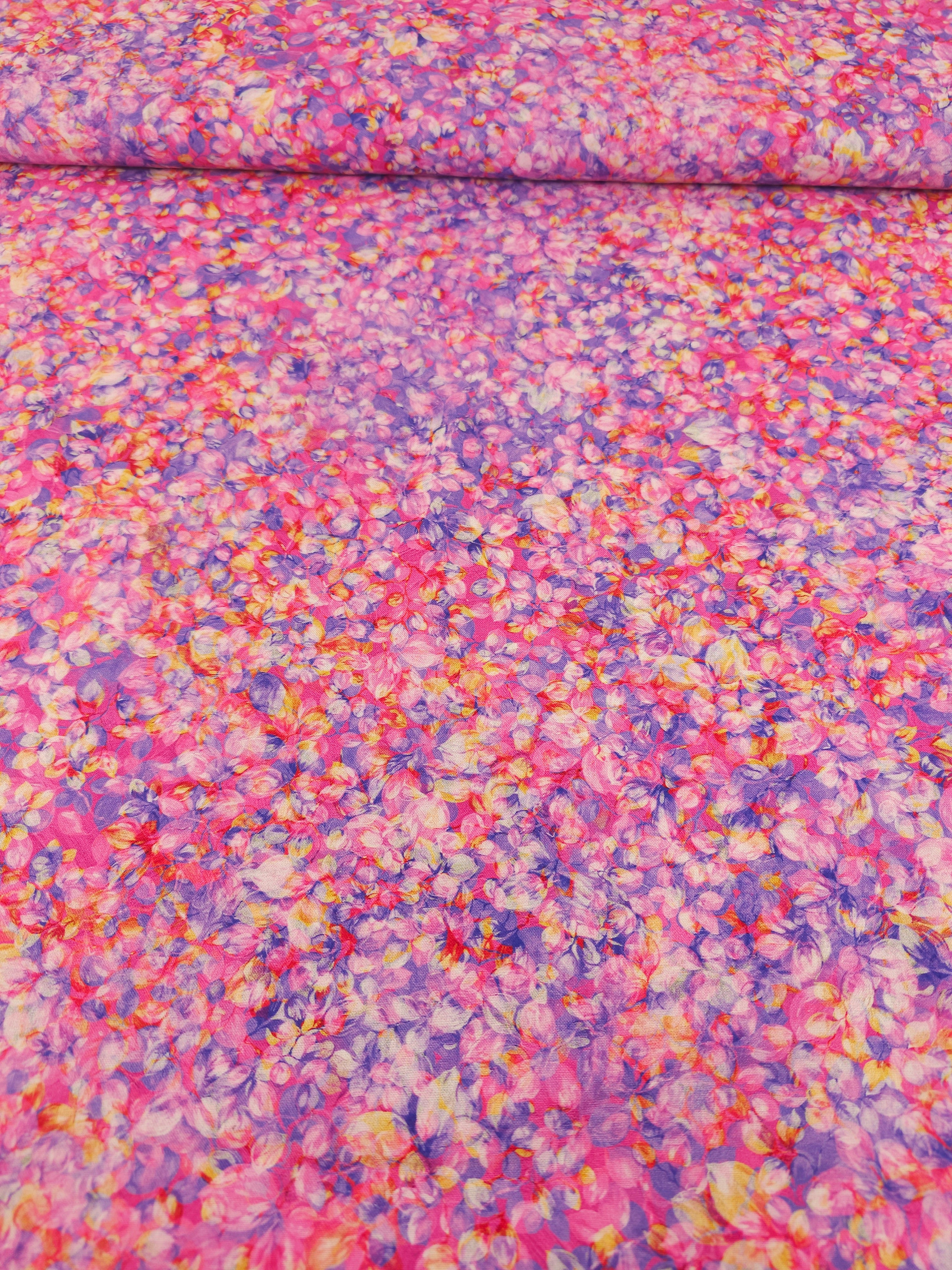 Pink Foilage Petal 100% Cotton 104” *EXTRA WIDE*
