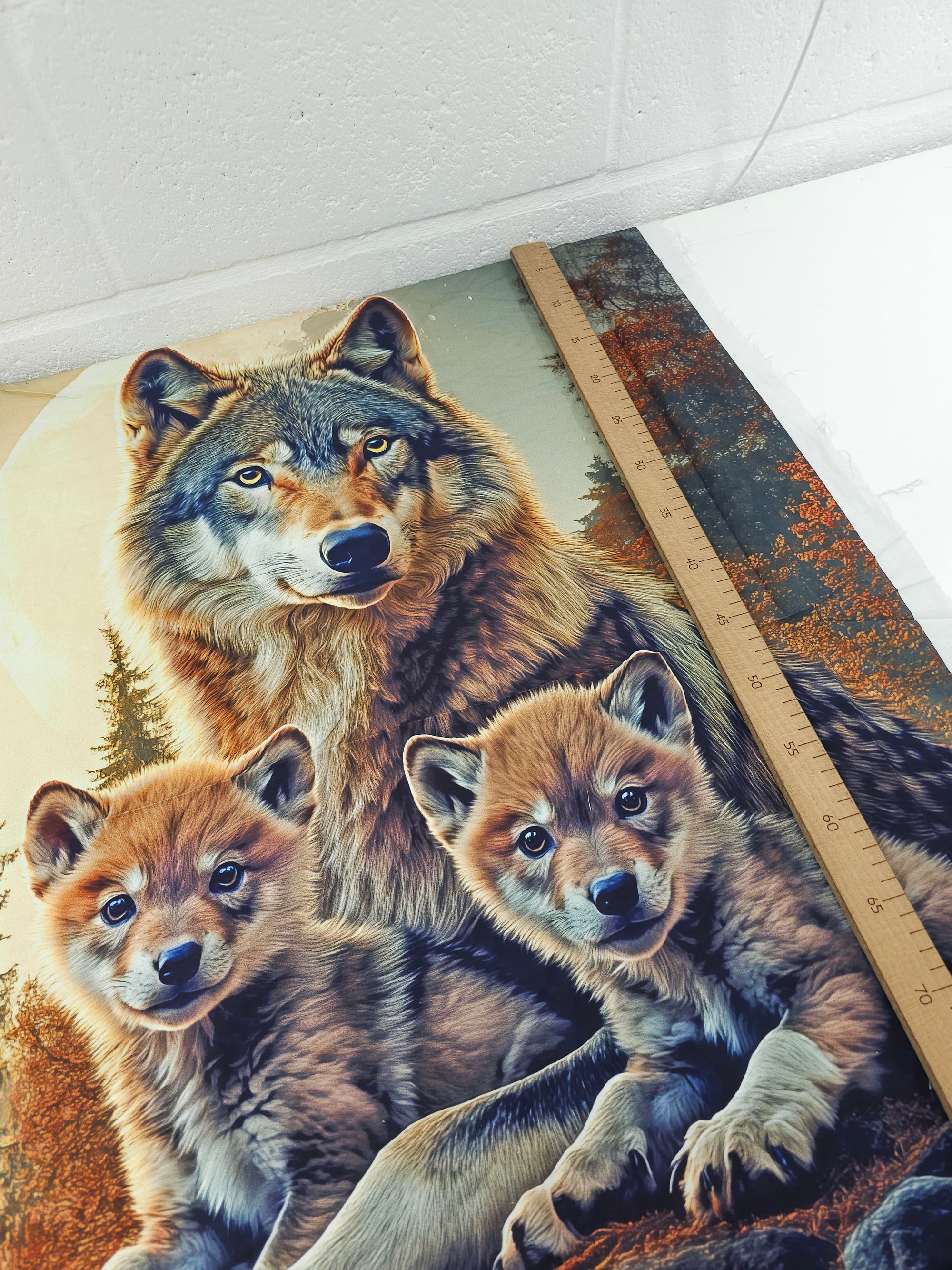 Mama Wolf 100% Cotton - 70cm Panel