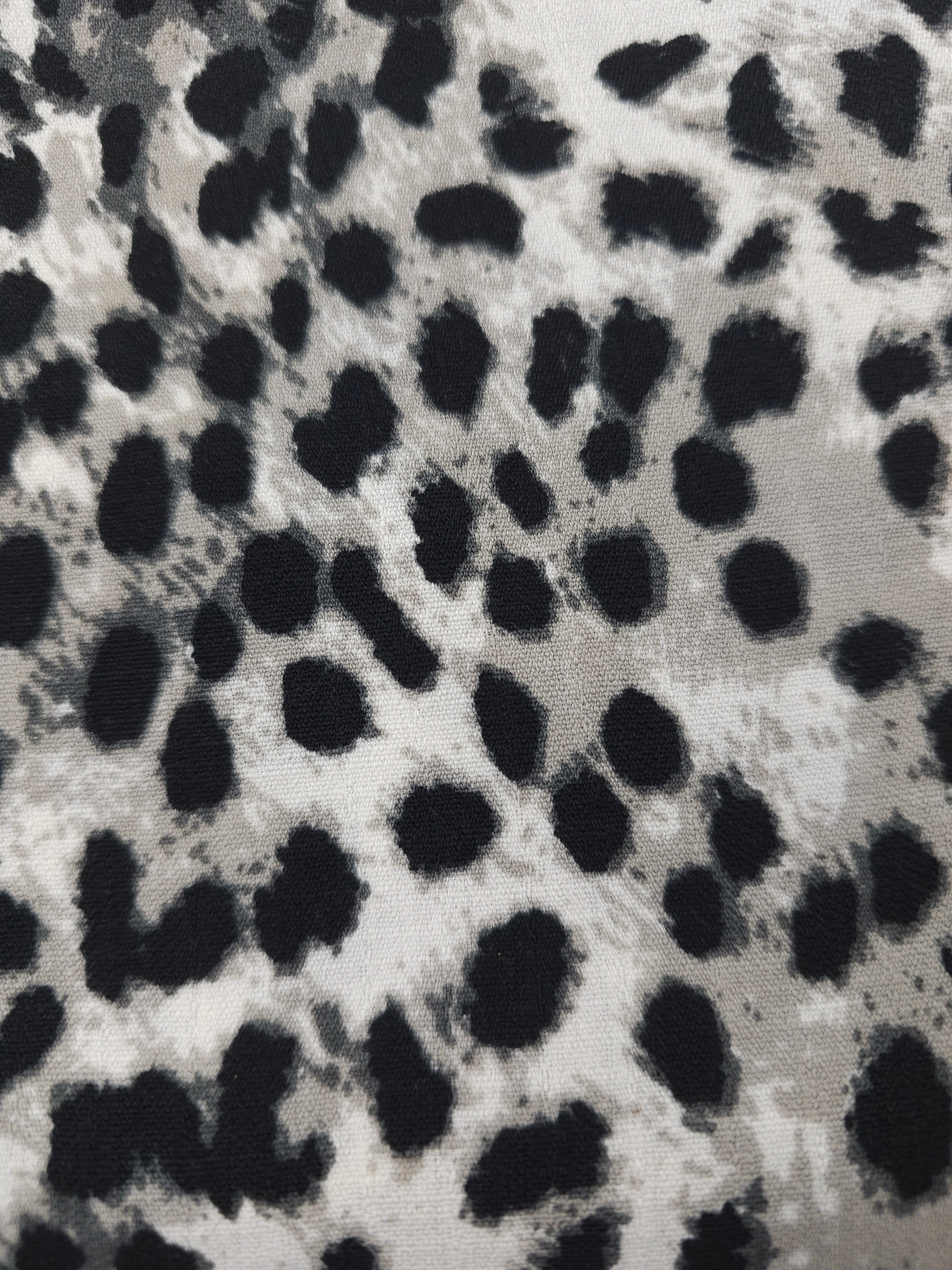 Silver animal print Viscose- 3.5m piece