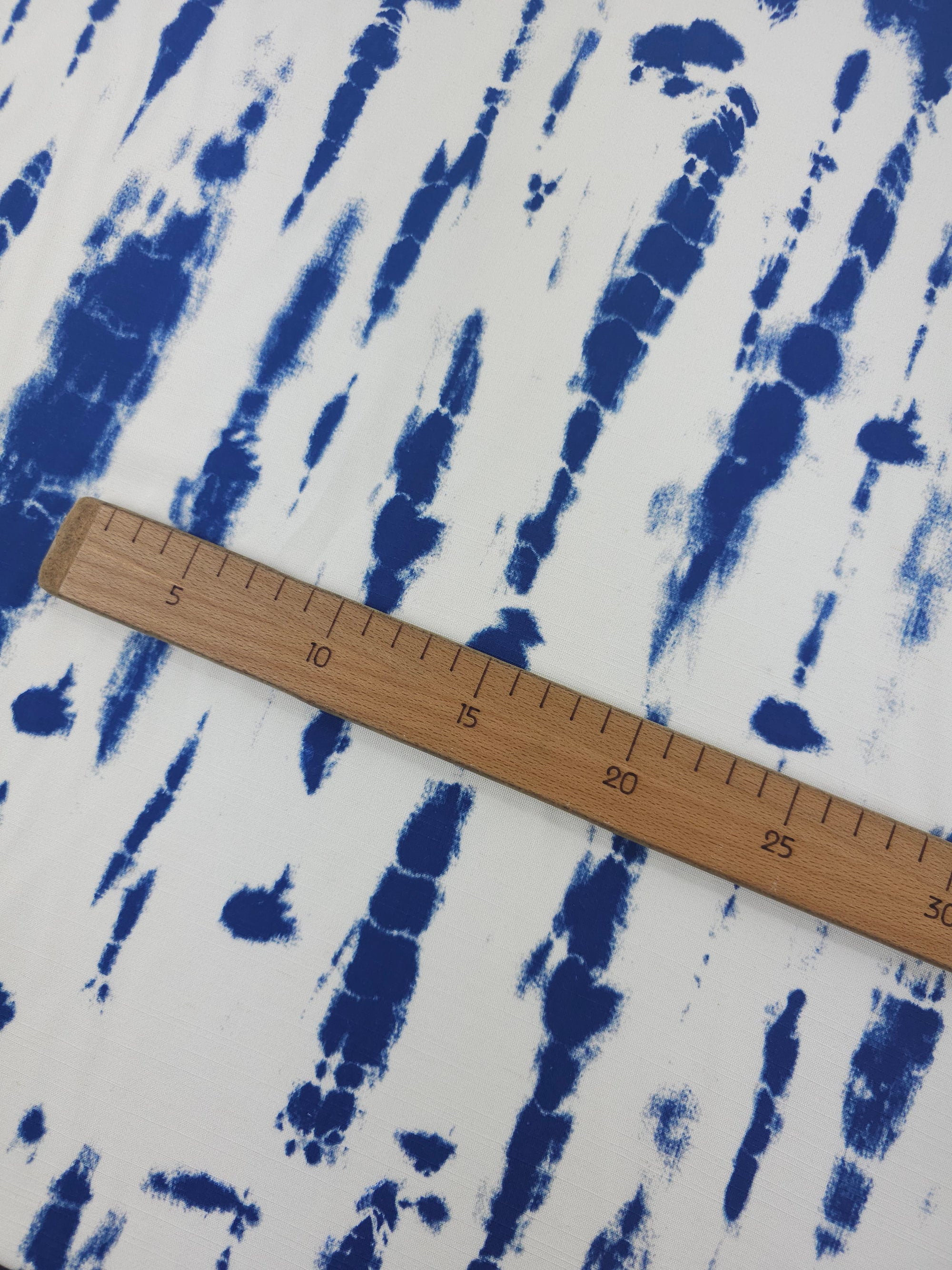 Blue/White Smudge Wash Viscose Cotton Linen