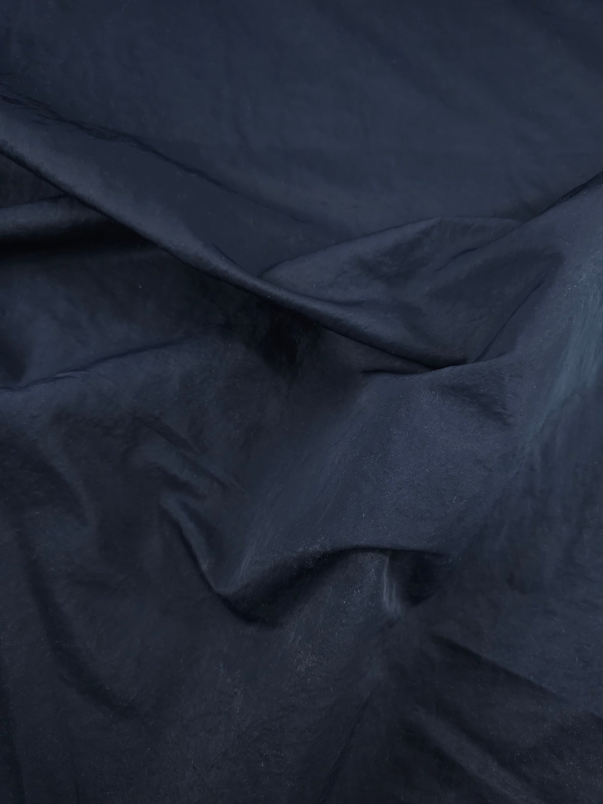 Dark Navy Heavyweight Crinkle Taffeta