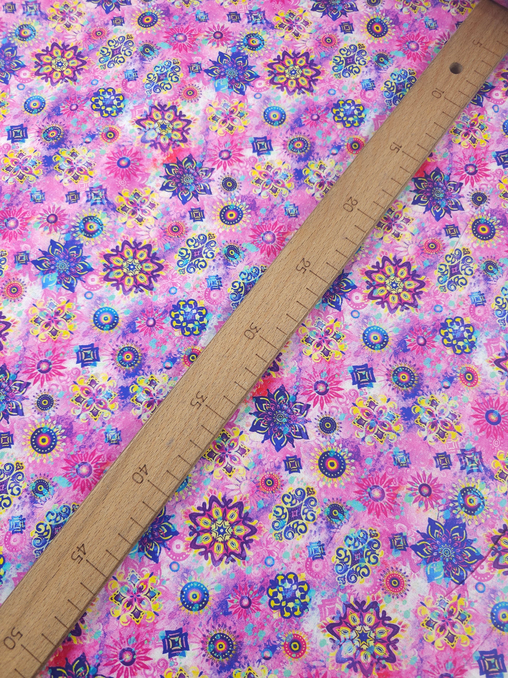 Pink/Purple Kaleidoscope Fantasia 100% Cotton